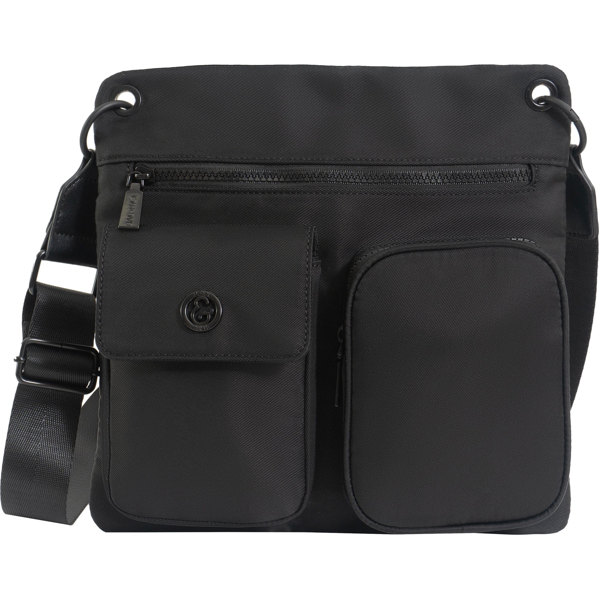 Joan & David The Kara 11 In. Twill Nylon Passport Crossbody Bag