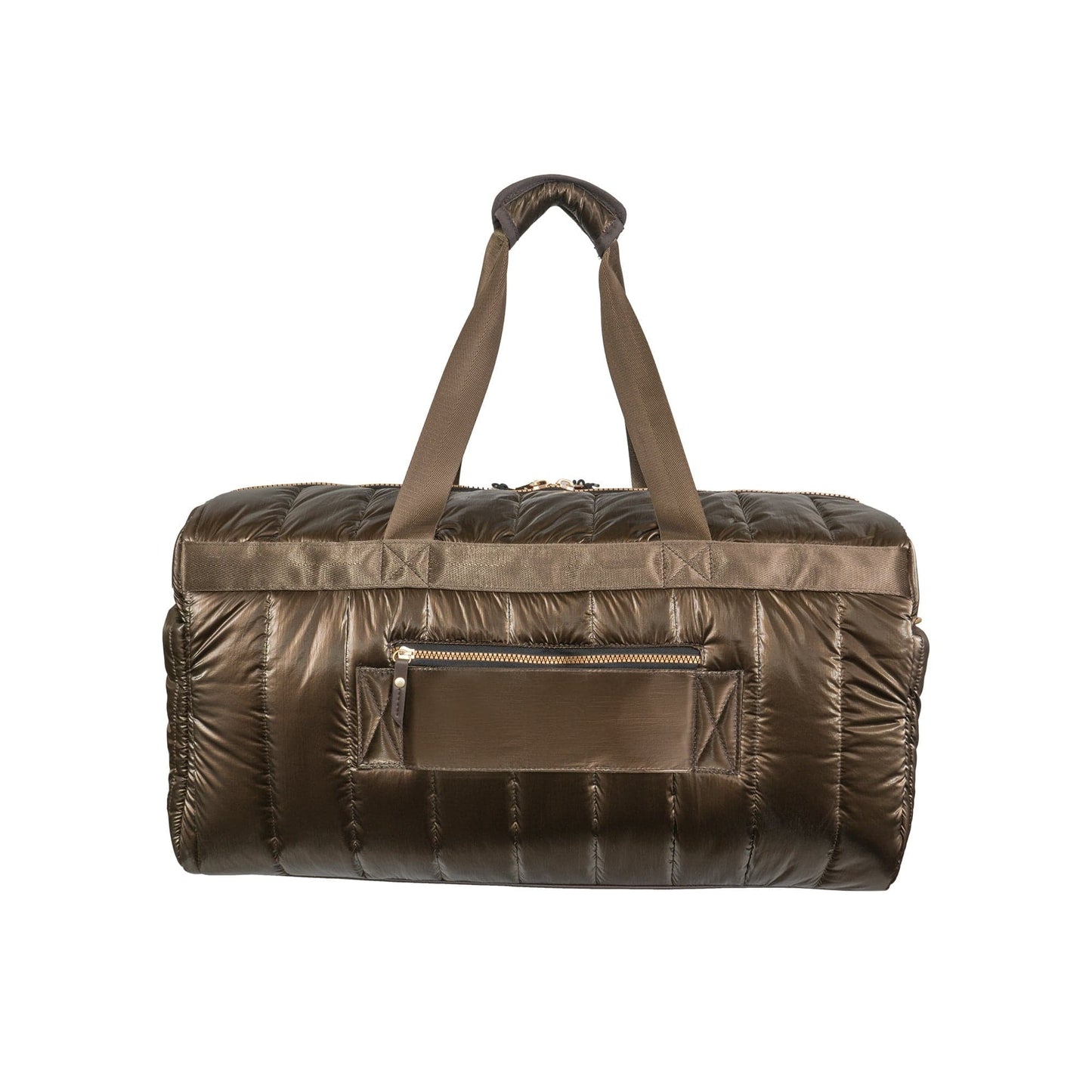 Joan & David 22" Metallic Puffer Tubular Quilted Nylon Travel Weekender Duffle