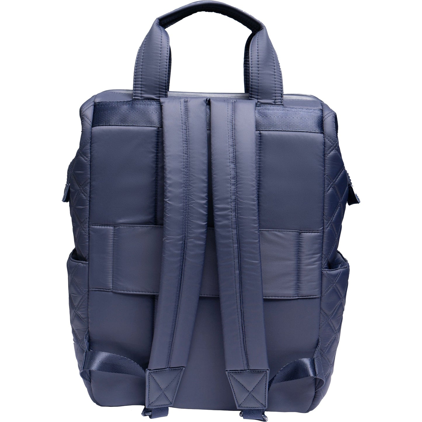 Joan & David Diamond Quilted Puffer Nylon Square Laptop Backpack