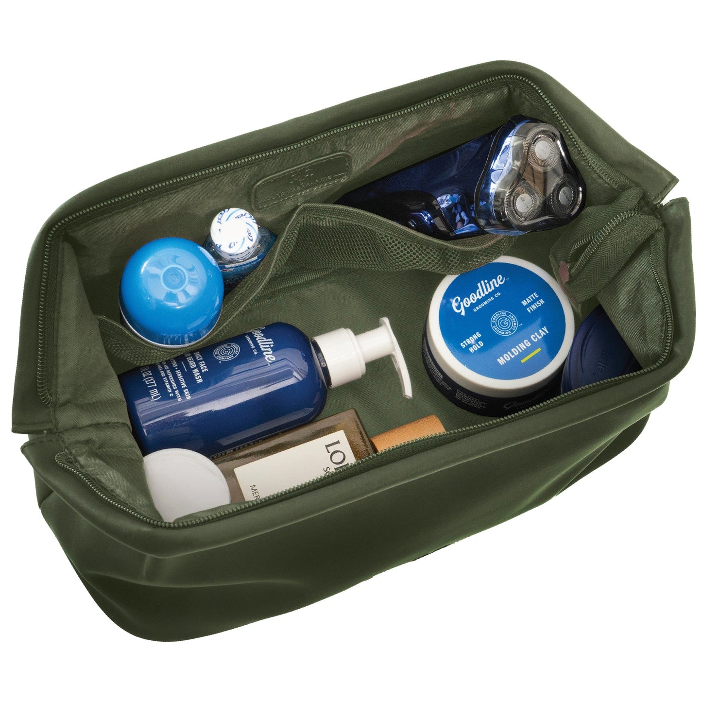 Jack Abrahams The Triton Square Frame Smooth Tarpaulin Travel Dopp Kit