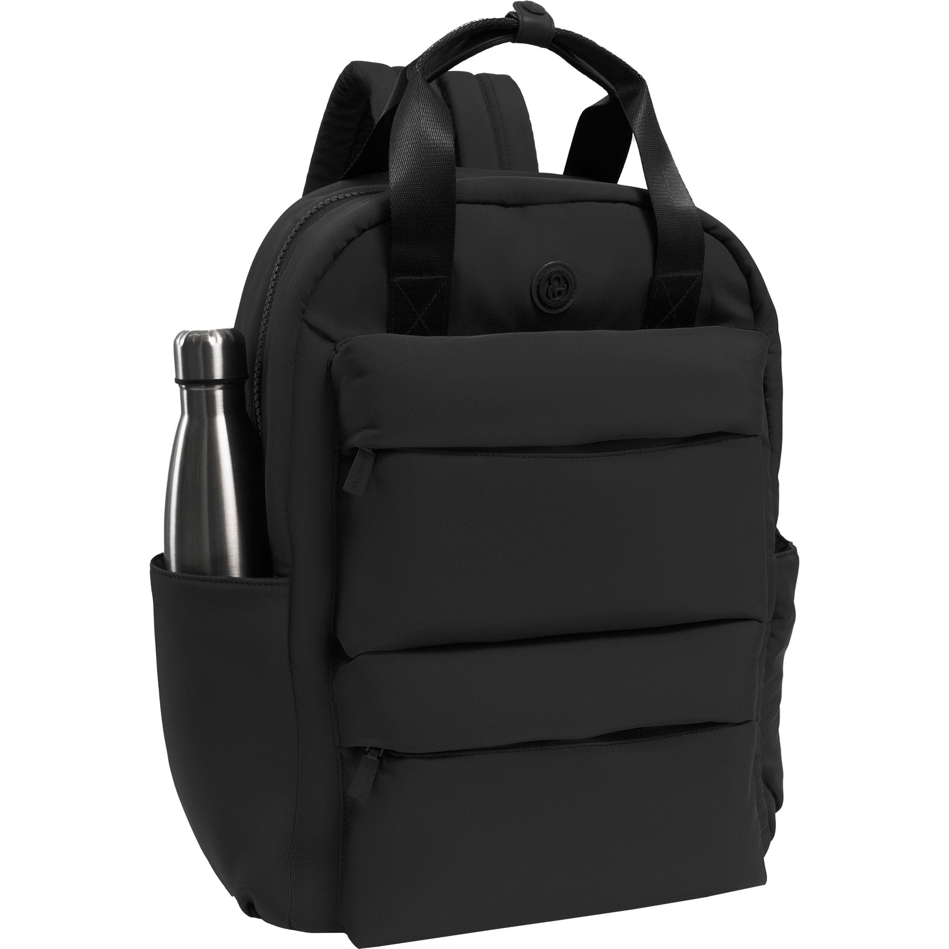 adrienne vittadini quilted backpack with laptop sleeve charcoal grey Joan & David Sport Nylon 18 Inch Pocket Workbook Backpack – Magid NYC