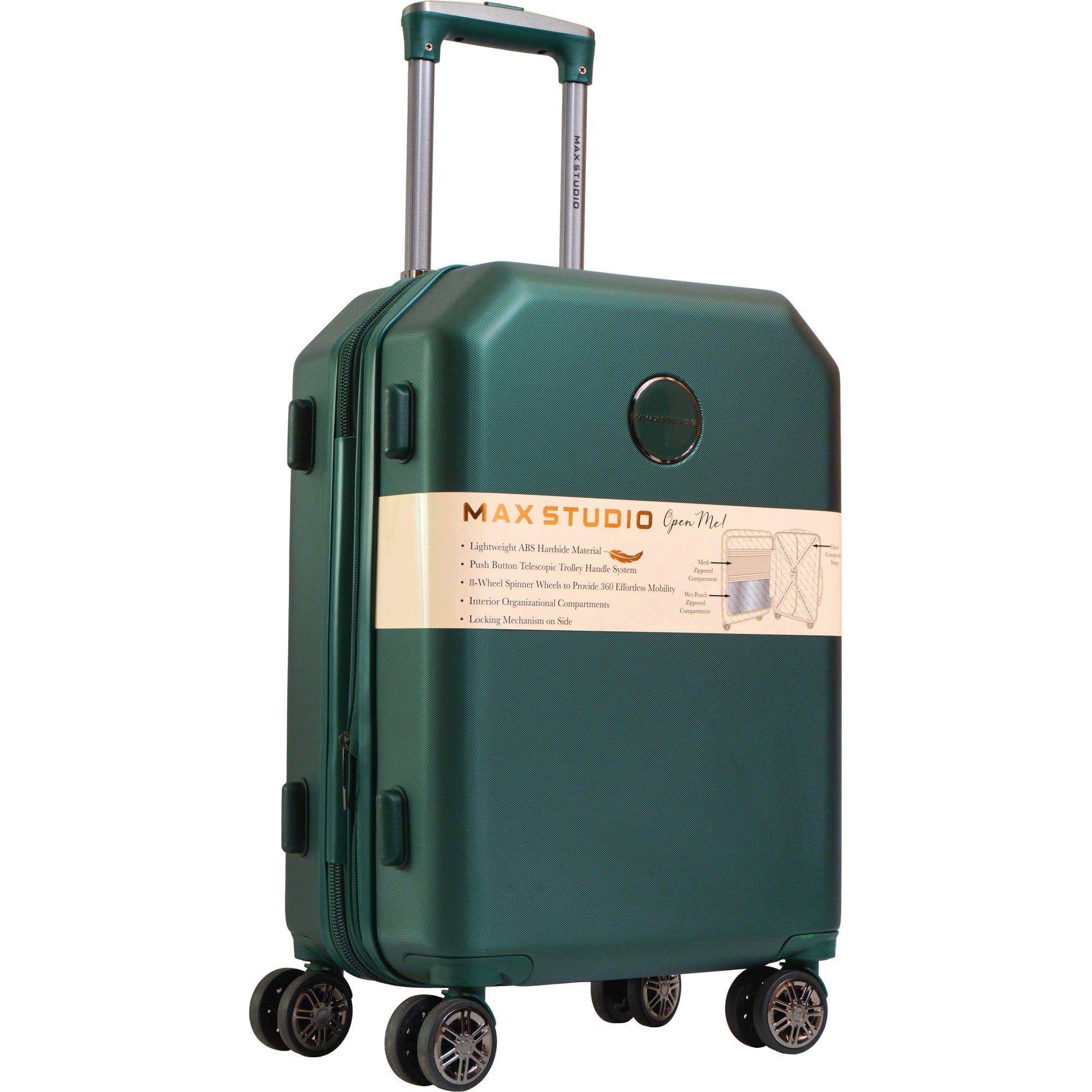 Max Studio ABS Hard Sided 3-Piece The Hexagon Luggage Set – Magid NYC