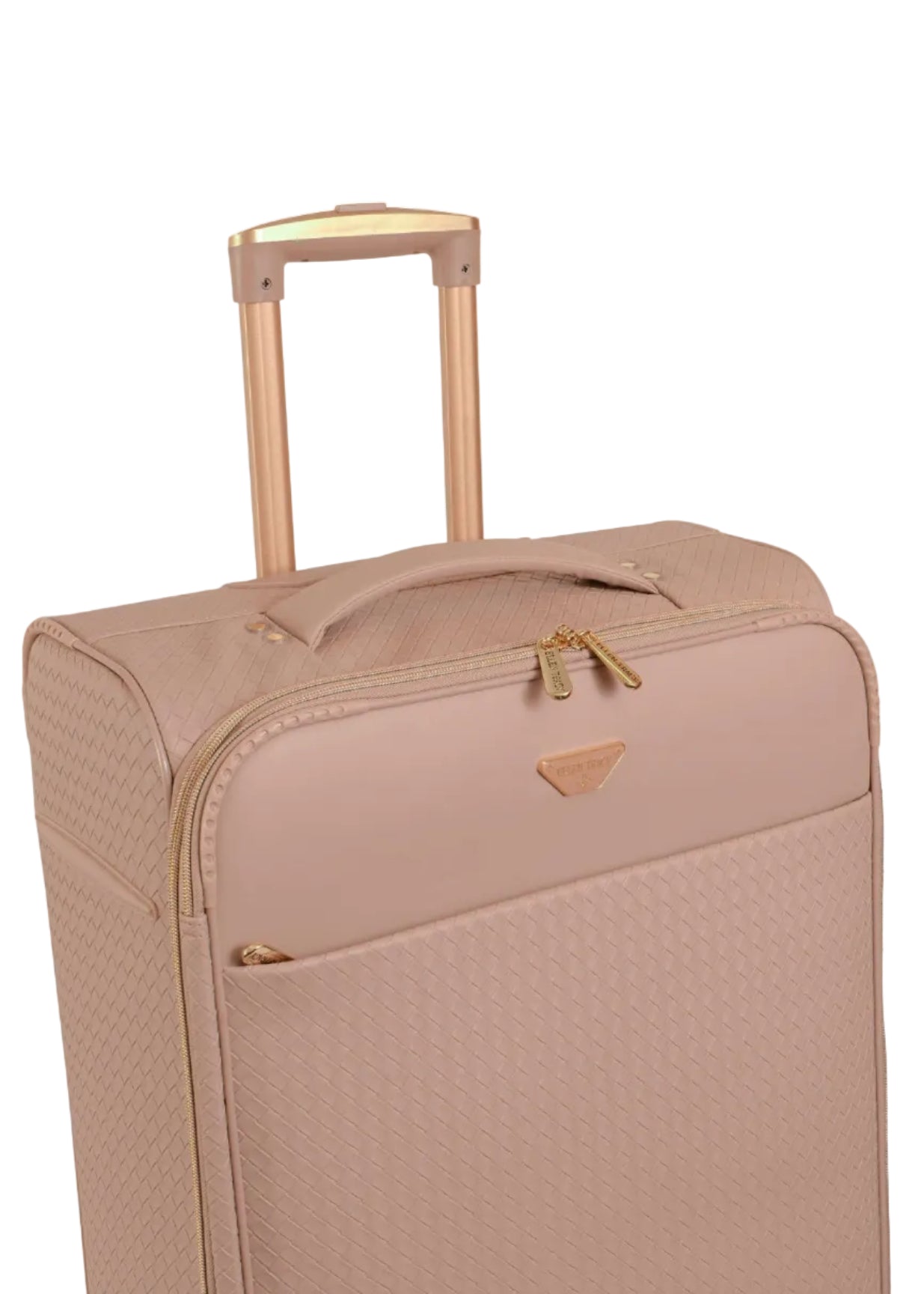 Ellen Tracy 3 PC Soft Sided Woven Faux Leather Luggage Set – 21