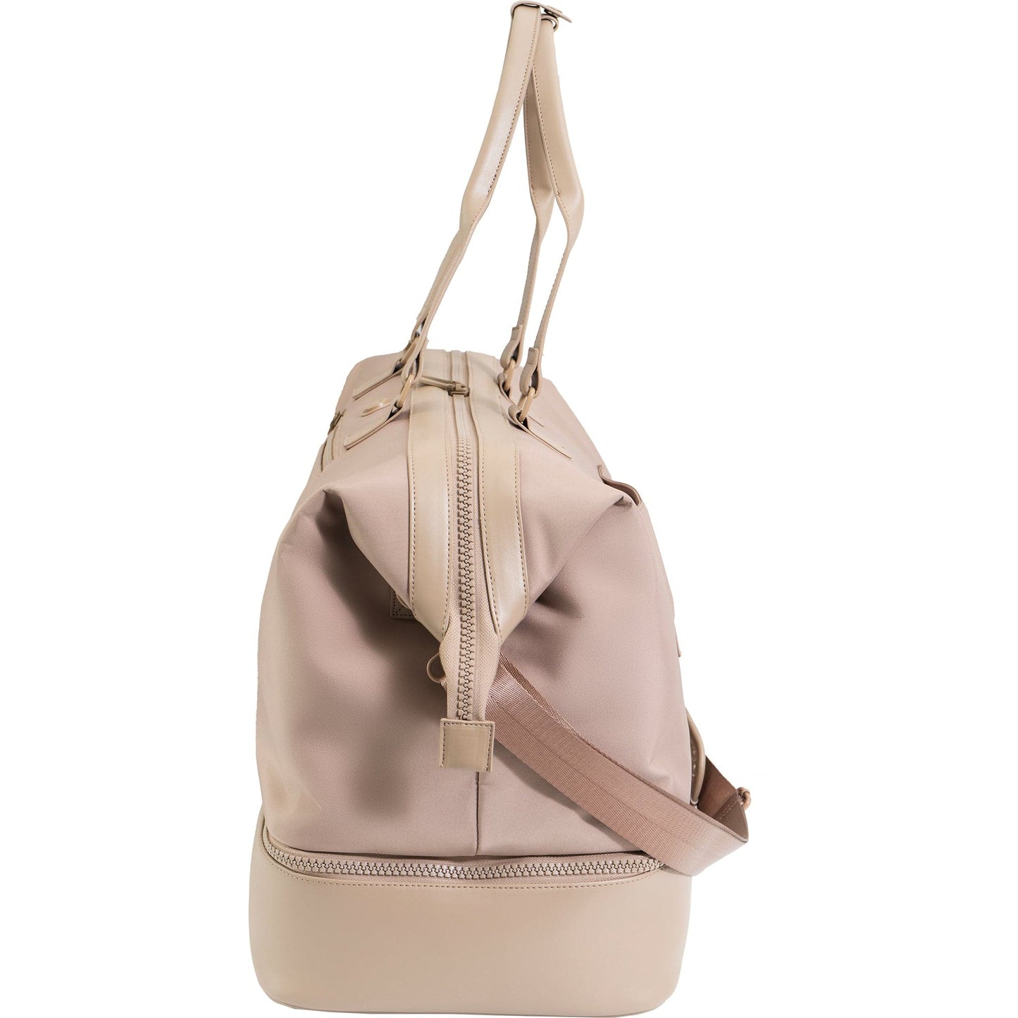 Max Studio Sport Nylon & Faux Leather Drop Bottom Duffel Bag