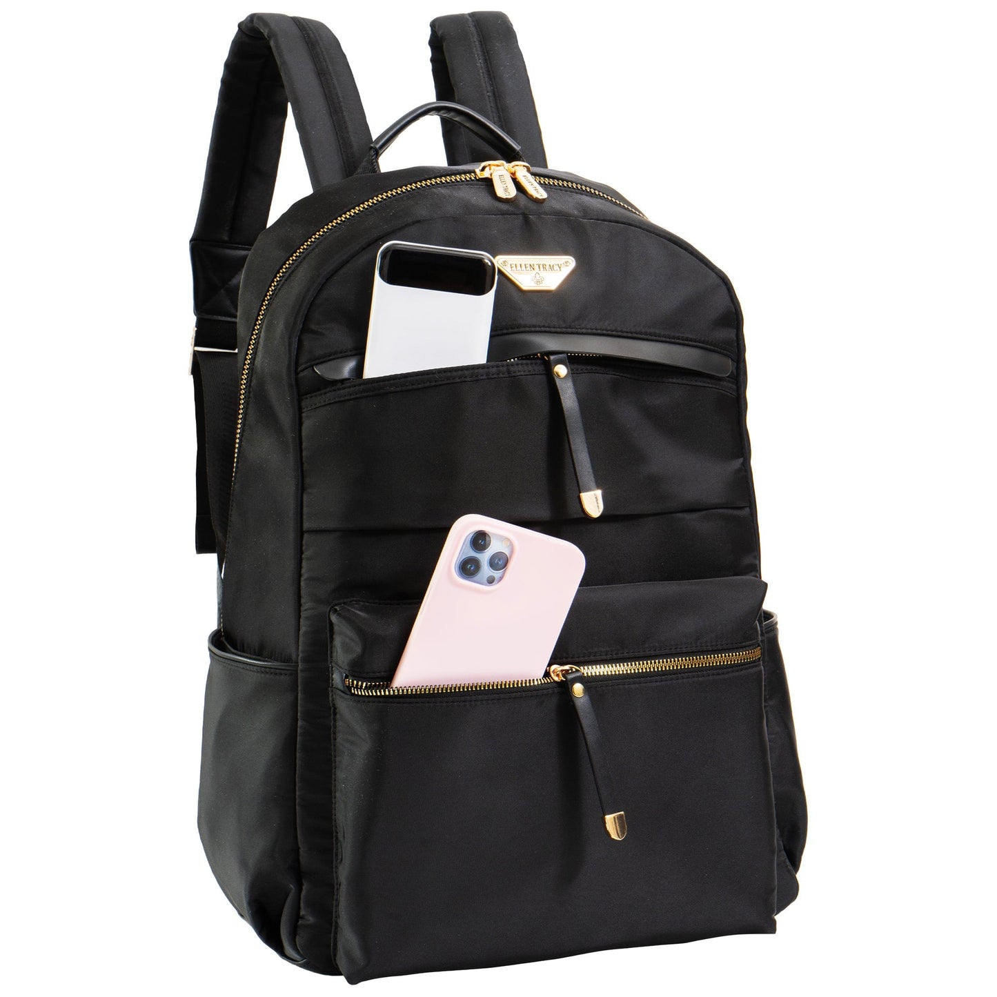 Ellen Tracy 19 Inch Nylon Twill Workbook Laptop Backpack