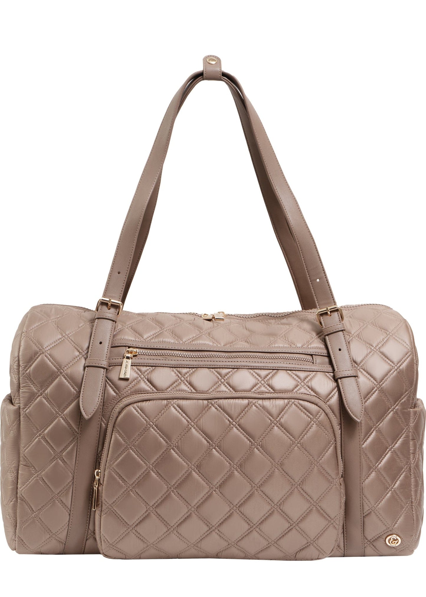 Joan & David The Sloane Diamond Quilted Weekender Duffle Bag