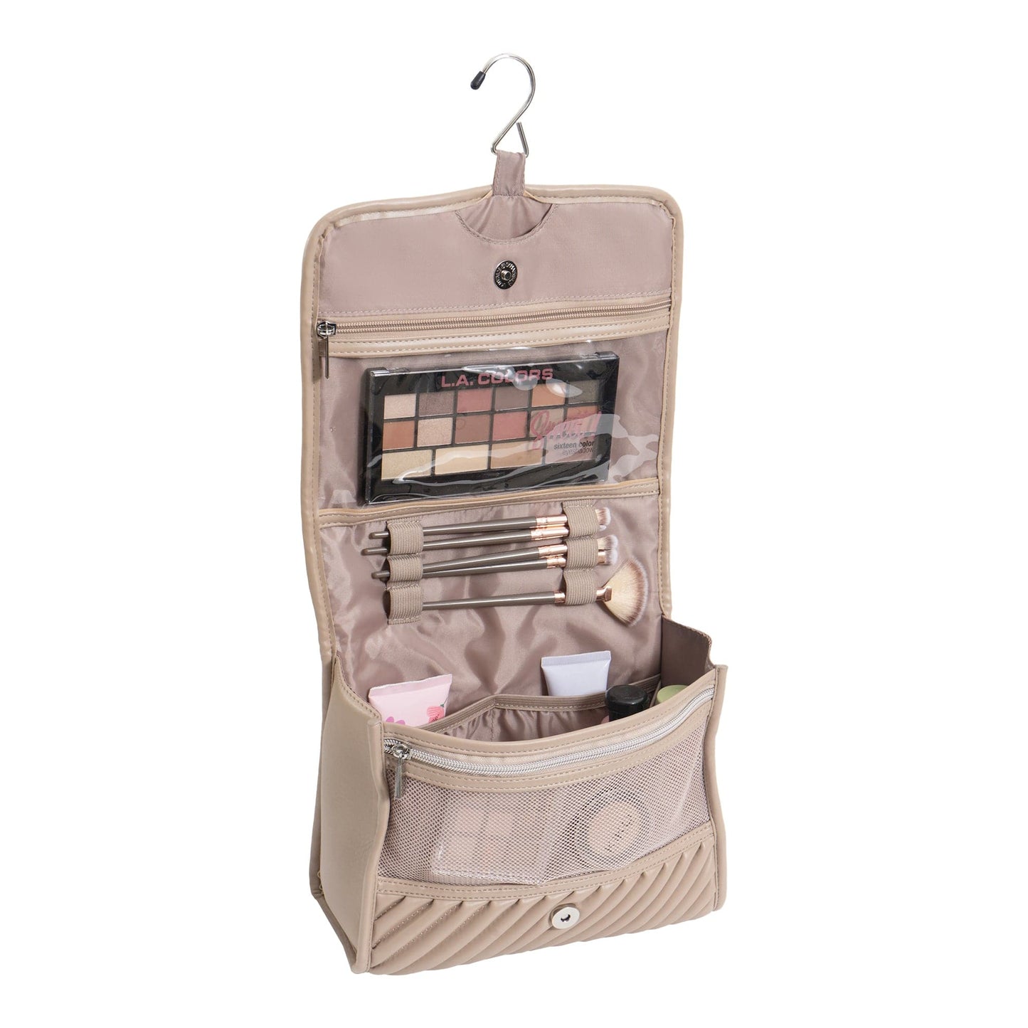 Joan & David The Large Hanging Diagonal Quilted Toiletry Case