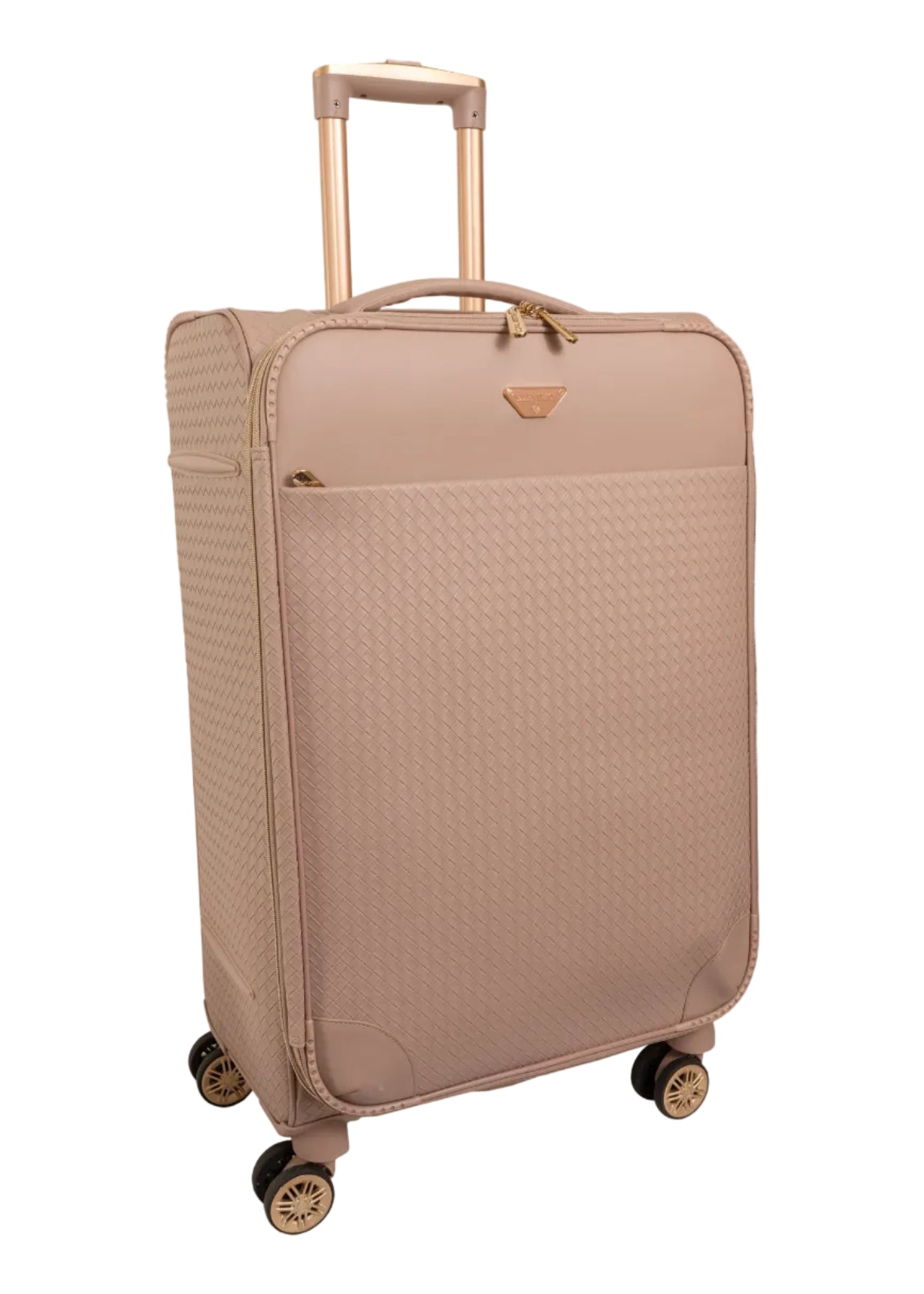 Ellen Tracy 3 PC Soft Sided Woven Faux Leather Luggage Set – 21