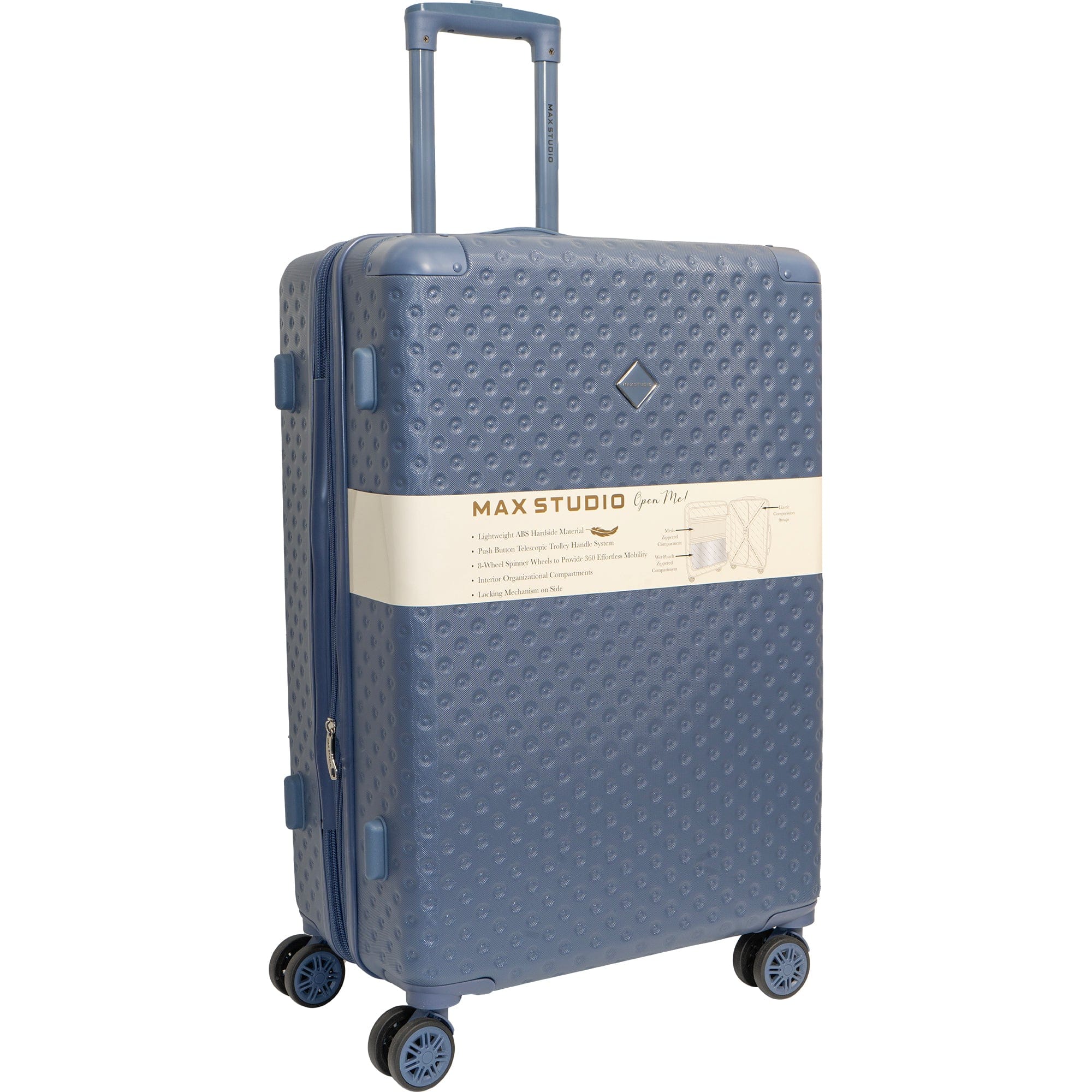 Max Studio Tonal Tufted ABS 2-Piece Hard-Sided Luggage Set – Magid NYC