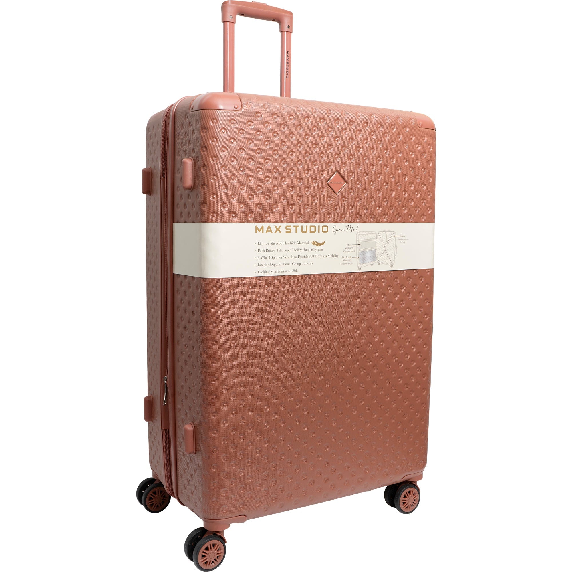 Max Studio Tonal Tufted ABS 2-Piece Hard-Sided Luggage Set – Magid NYC
