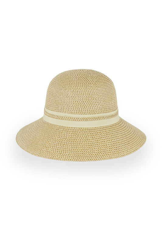 Magid Straw Bucket Hat with Stripe