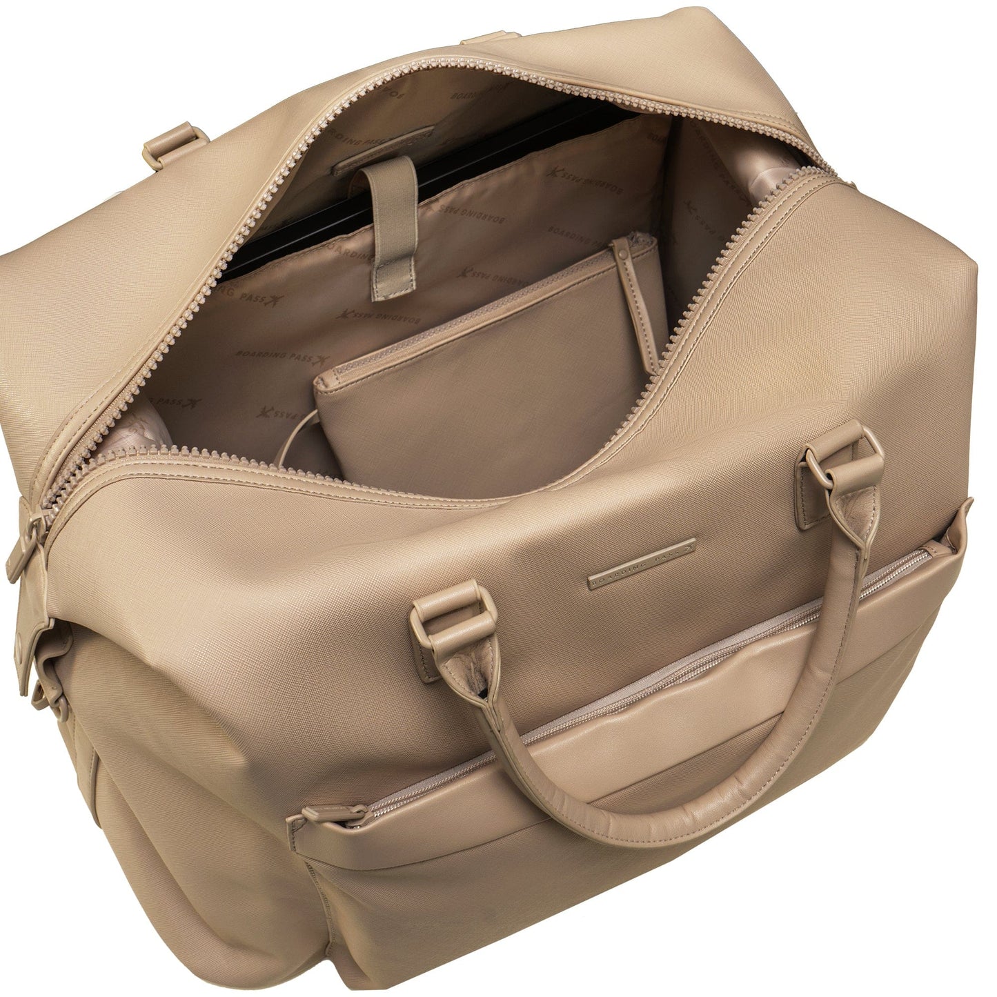 Boarding Pass The Santorini Vegan Saffiano Leather Duffel