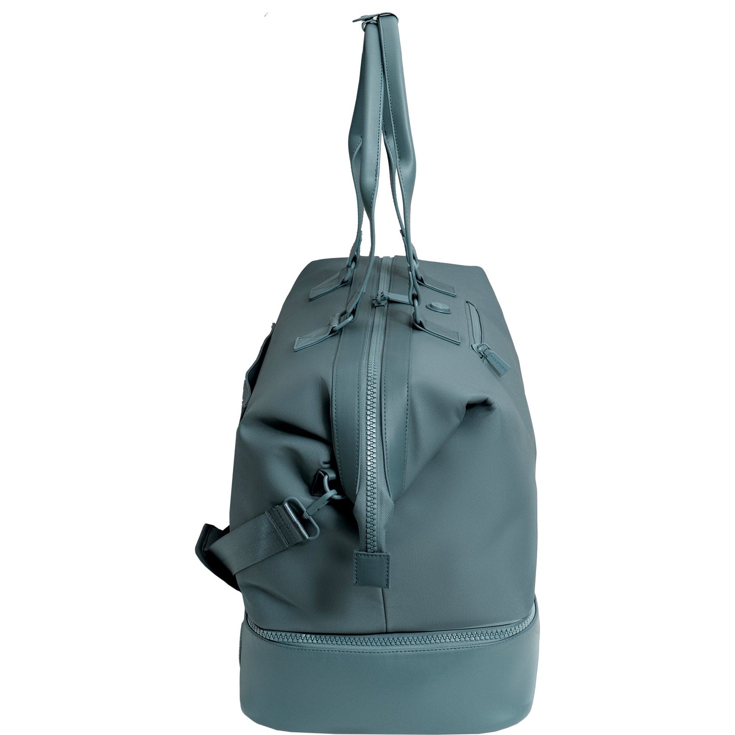 Max Studio Sport Nylon & Faux Leather Drop Bottom Duffel Bag