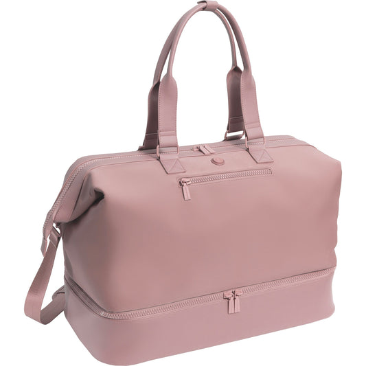 Max Studio Sport Nylon & Faux Leather Drop Bottom Duffel Bag