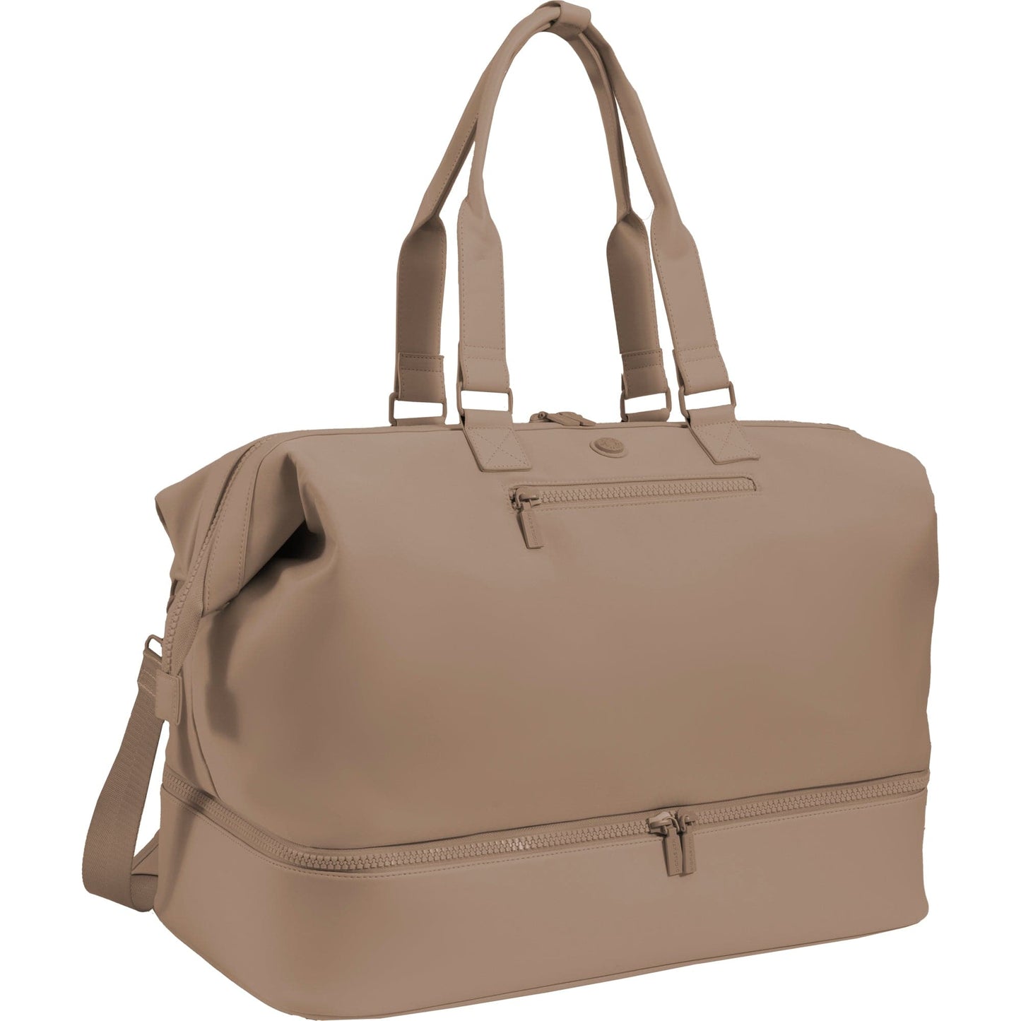 Max Studio Sport Nylon & Faux Leather Drop Bottom Duffel Bag