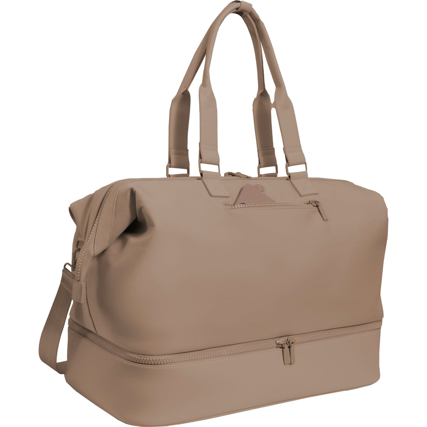 Max Studio Sport Nylon & Faux Leather Drop Bottom Duffel Bag