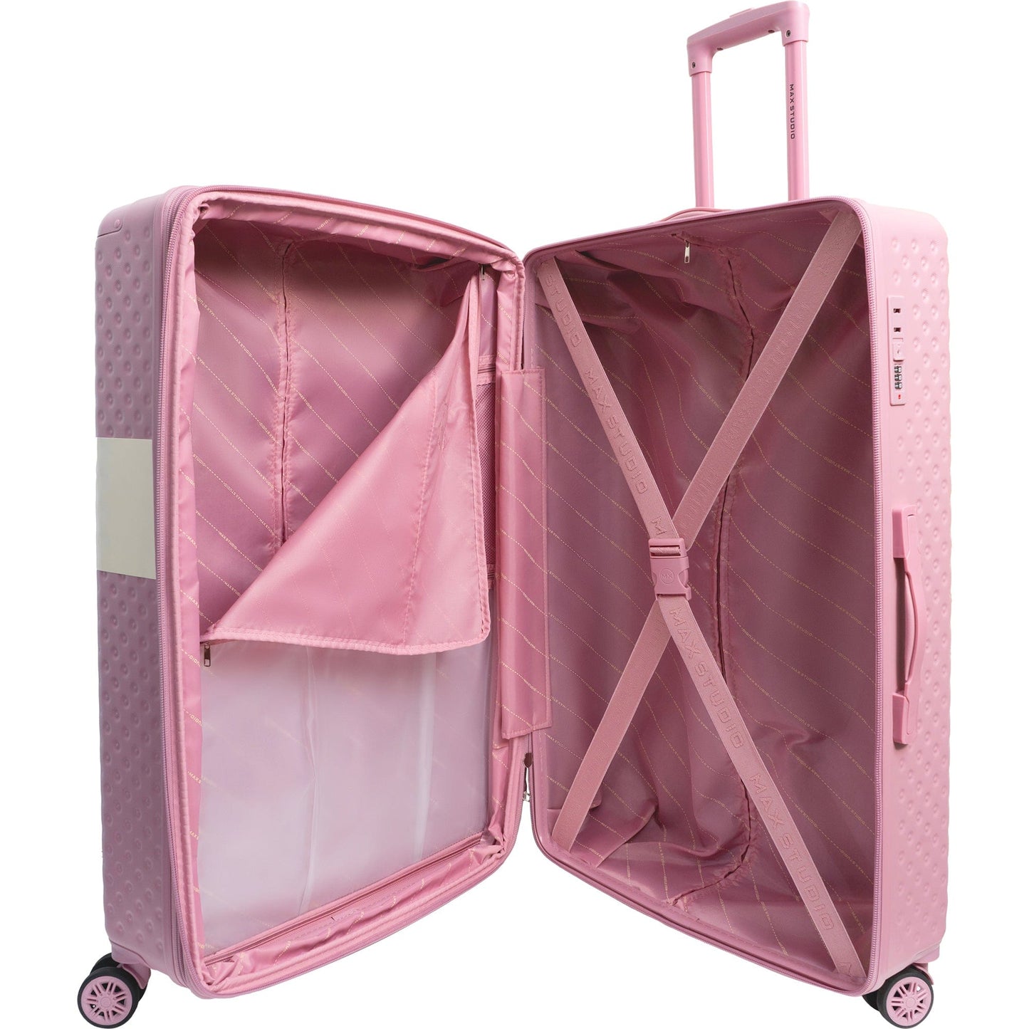 Max Studio Tonal Tufted ABS 2-Piece Hard-Sided Luggage Set