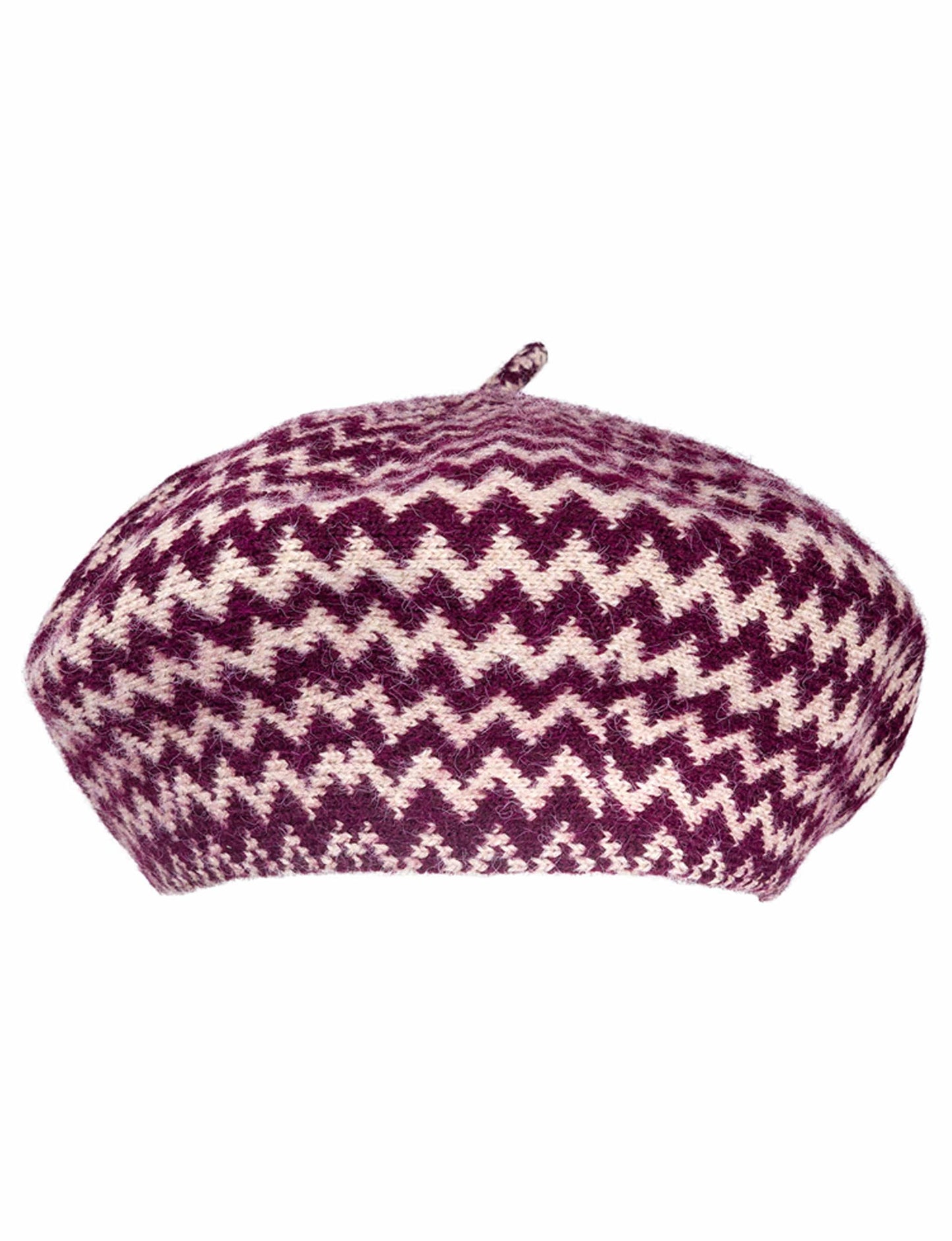 Adrienne Vittadini Chevron Printed Knit Beret