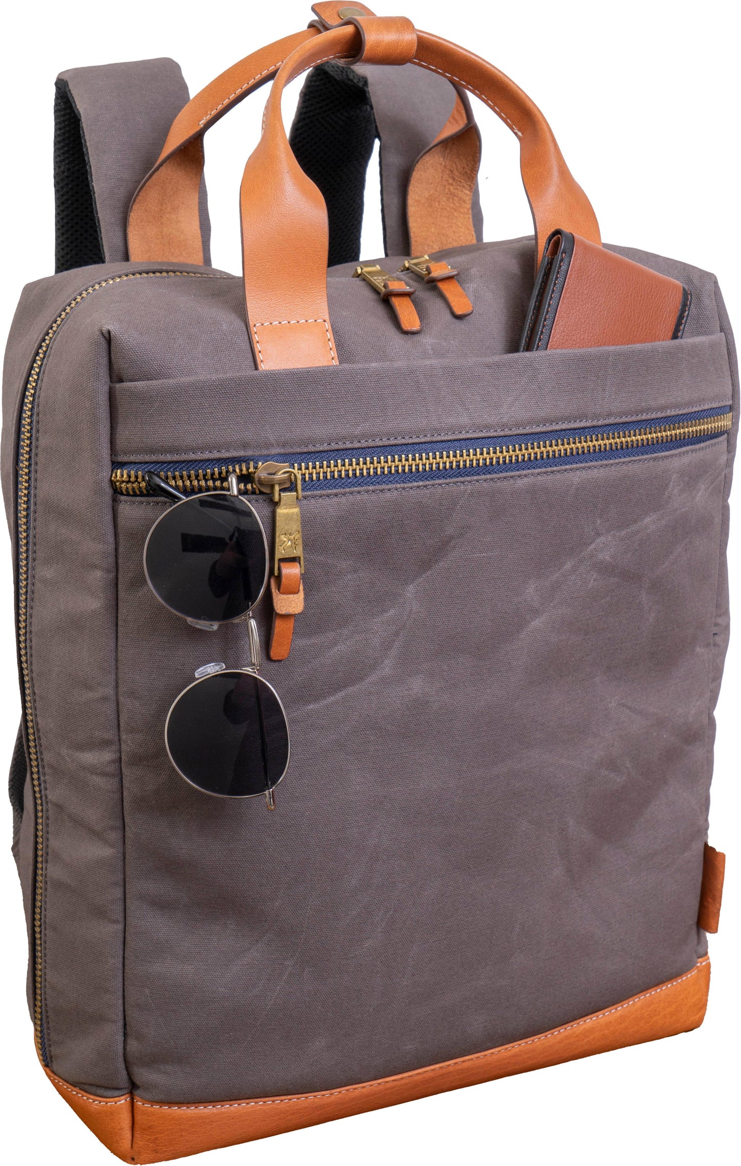 The Voyager 18” 20 oz. Waxed Canvas Travel Backpack - Grey