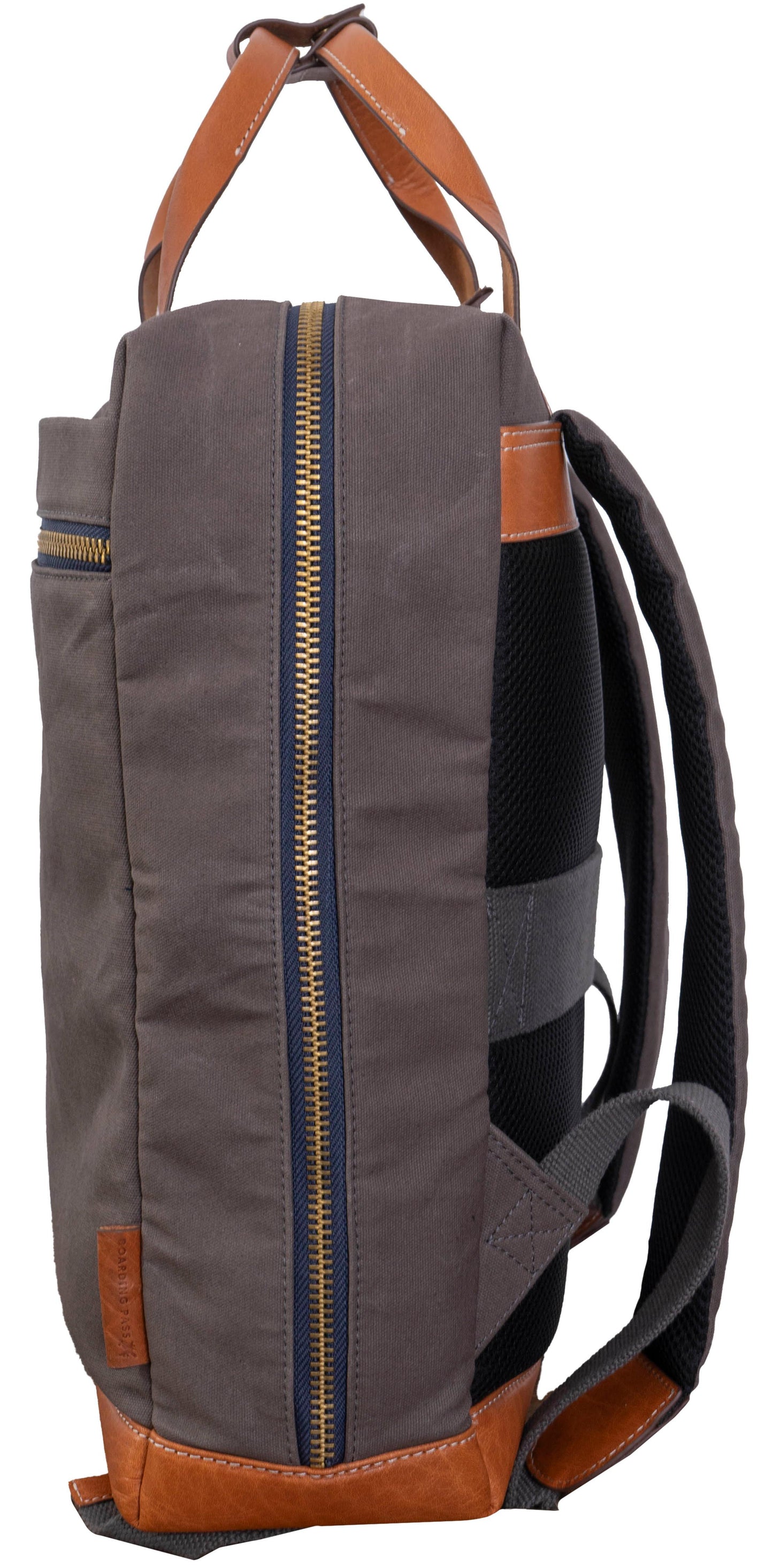 The Voyager 18” 20 oz. Waxed Canvas Travel Backpack - Grey