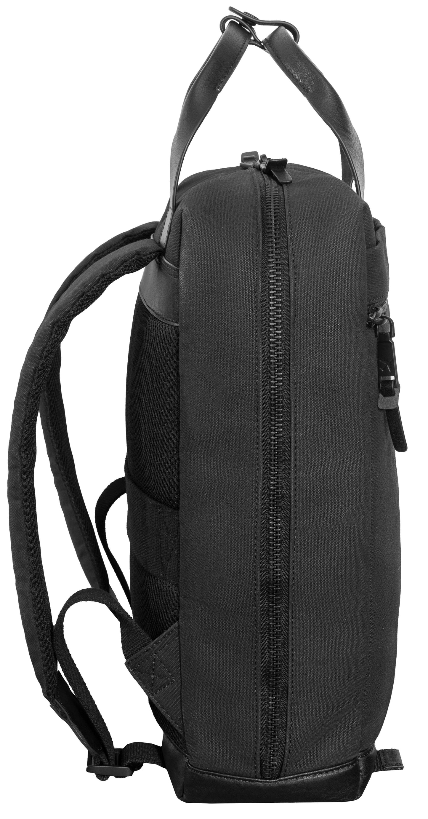 The Voyager 18” 20 oz. Waxed Canvas Travel Backpack - Black