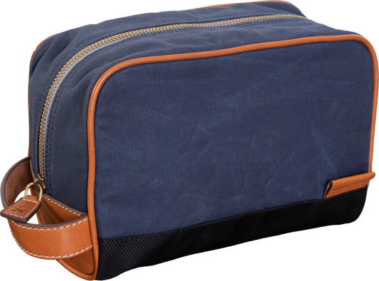 Hey Handsome Waxed Canvas Dopp Kit - Navy