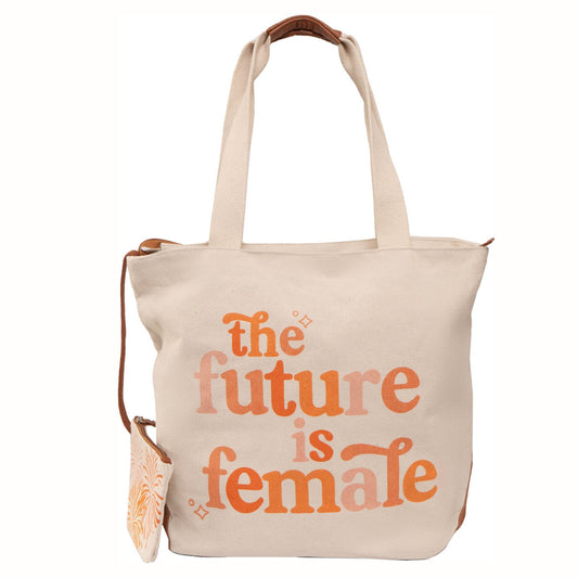 Magid Canvas "THE FUTURE IS FEMALE" Tote With Pouch