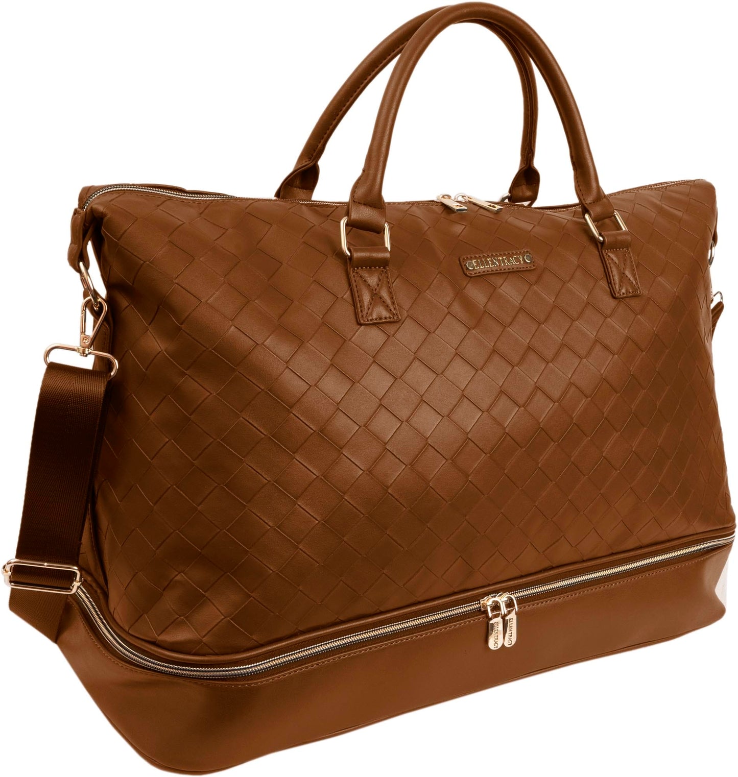 Ellen Tracy 20 Inch Woven Drop Bottom Duffel