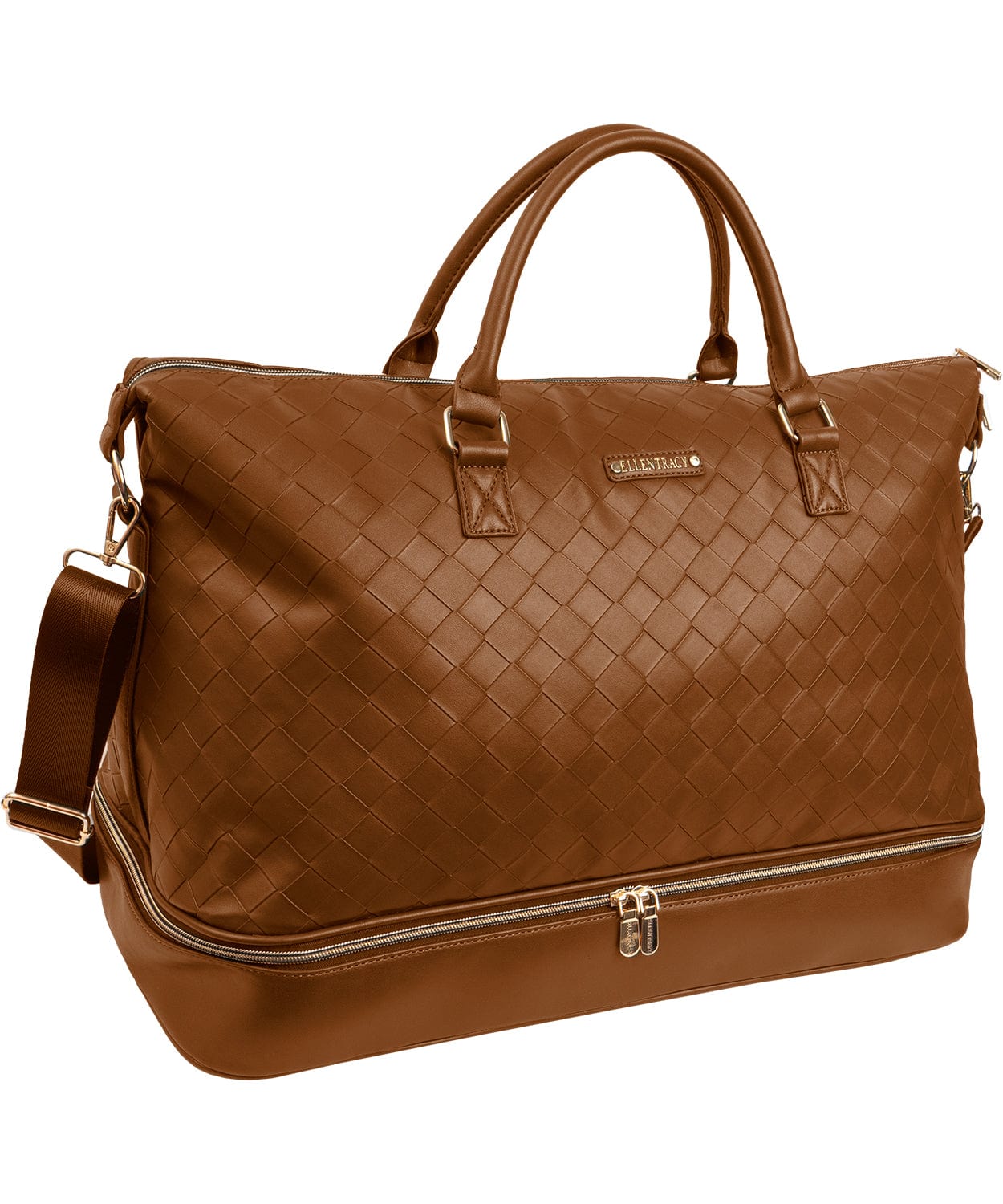 Ellen Tracy 20 Inch Woven Drop Bottom Duffel