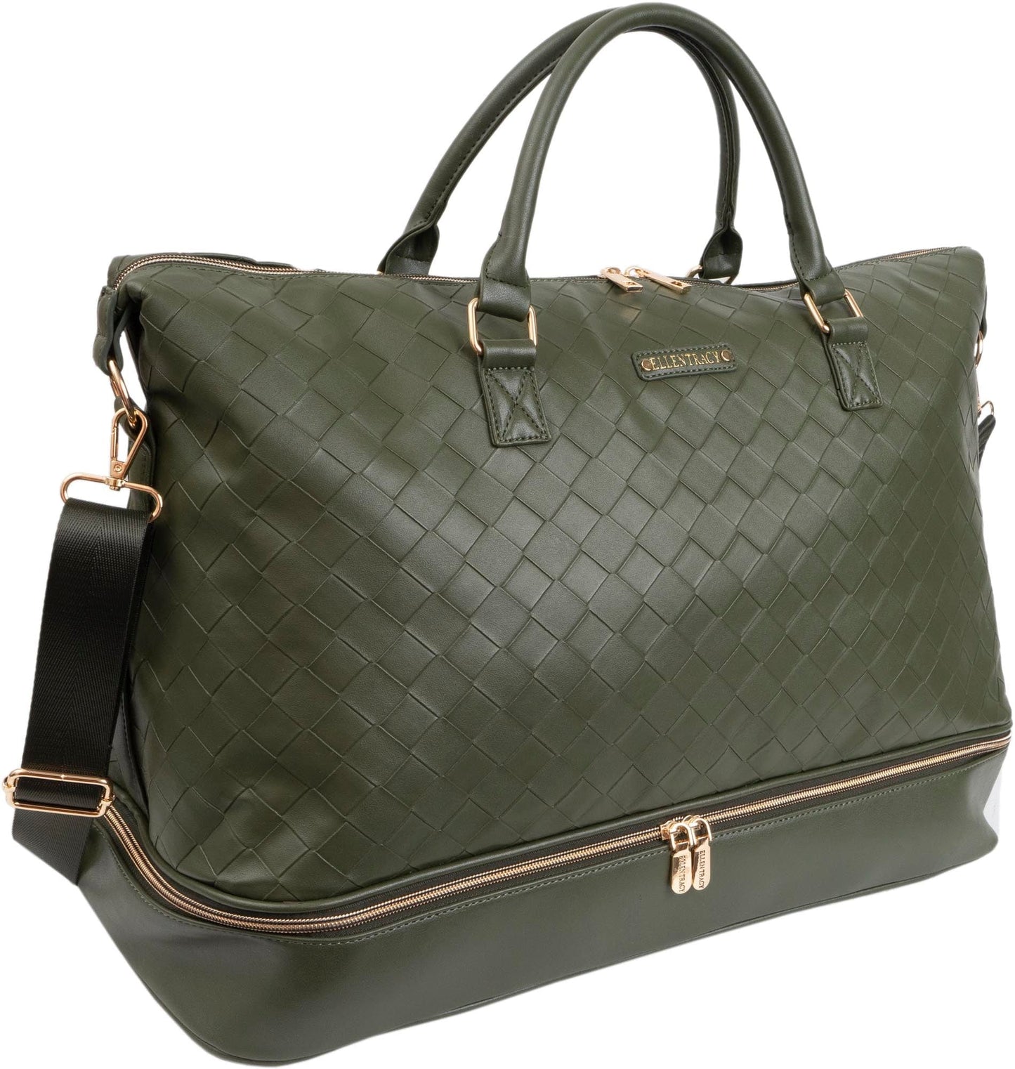 Ellen Tracy 20 Inch Woven Drop Bottom Duffel