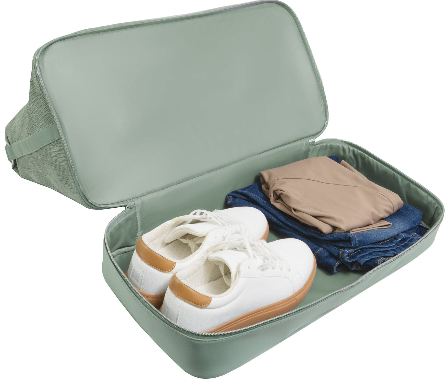 Ellen Tracy 20 Inch Checkered Embossed Faux Leather Drop Bottom Duffel