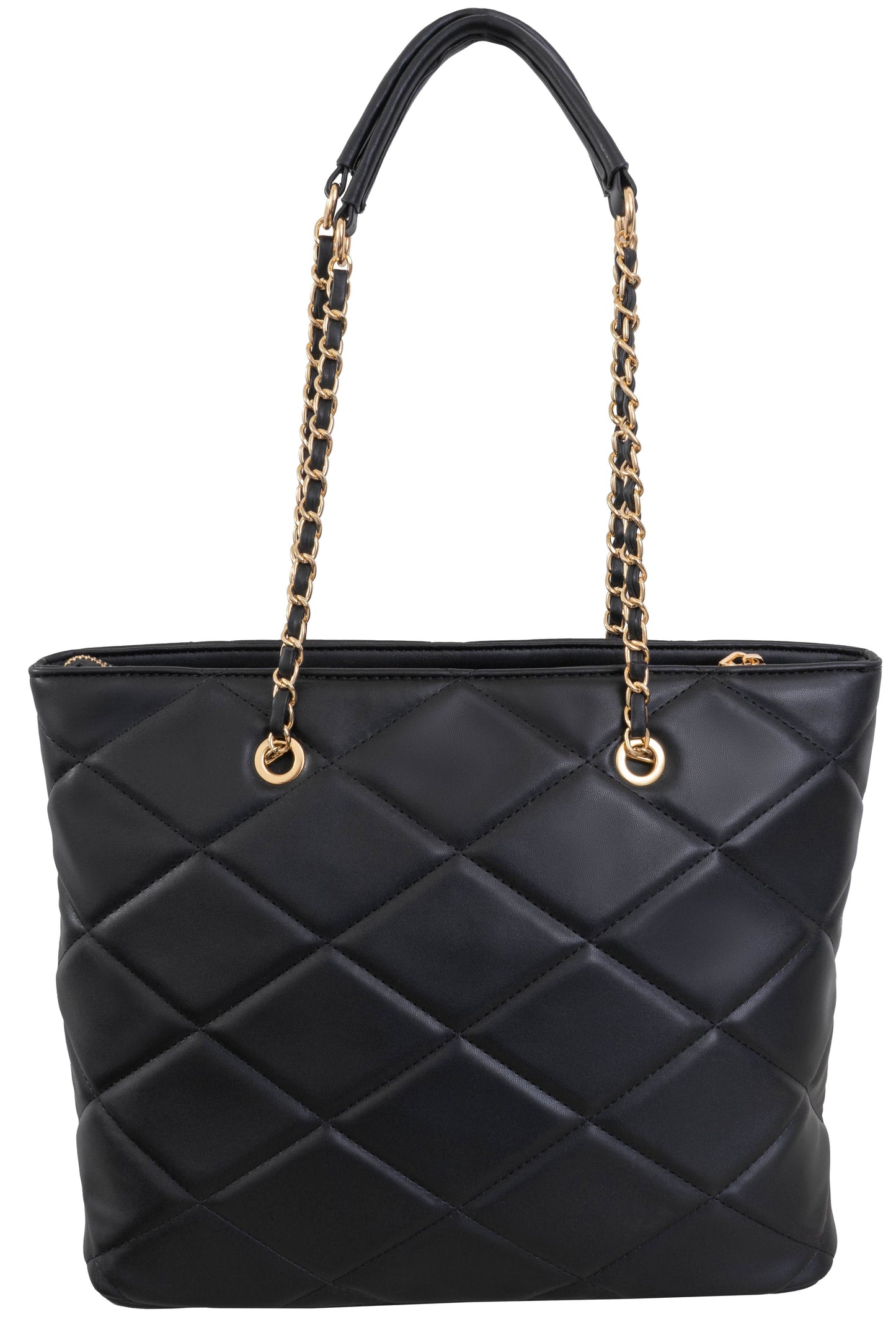 Ellen Tracy Smooth Diamond Quilted Tote Bag