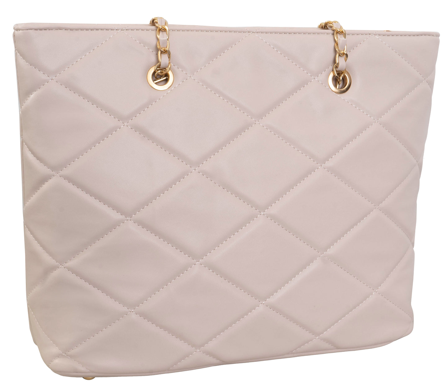 Ellen Tracy Smooth Diamond Quilted Tote Bag