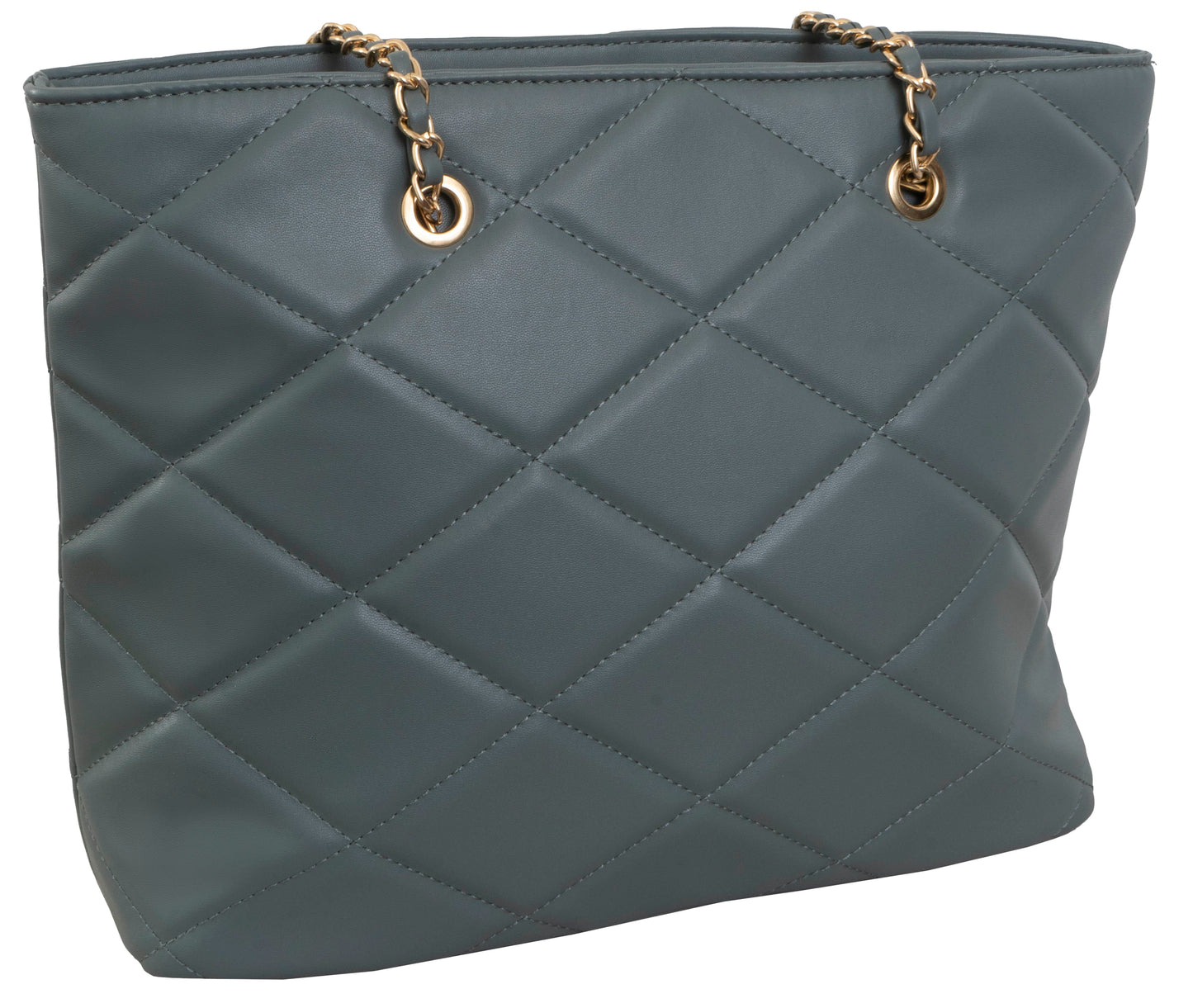 Ellen Tracy Smooth Diamond Quilted Tote Bag