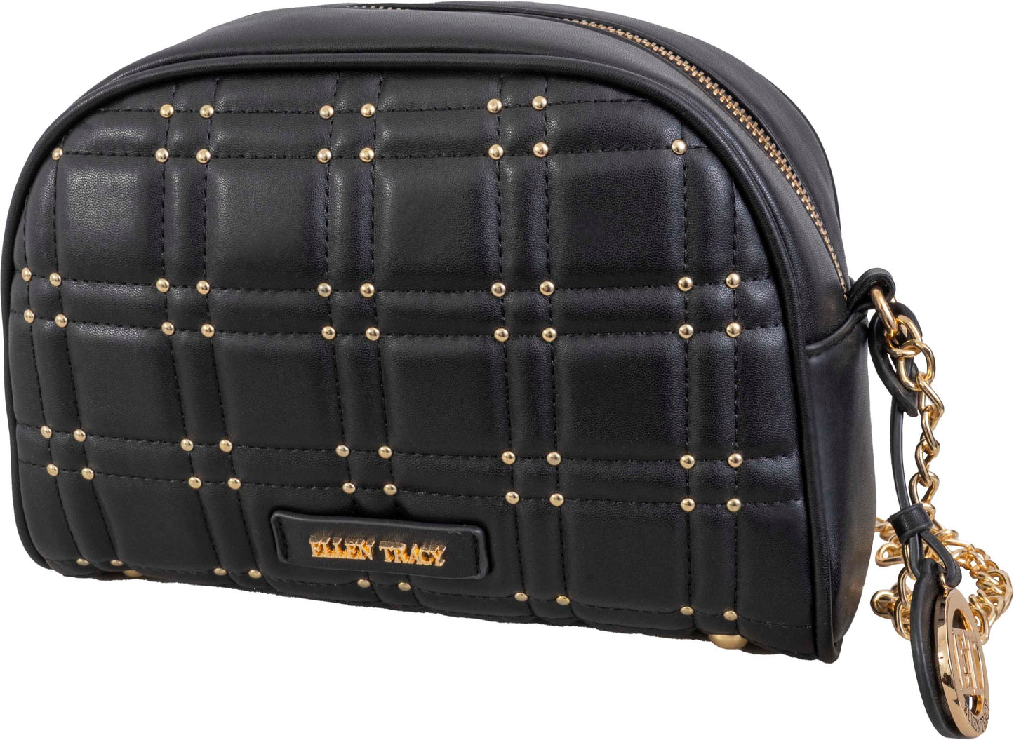 Ellen Tracy Studded Smooth Dome Quilted Crossbody