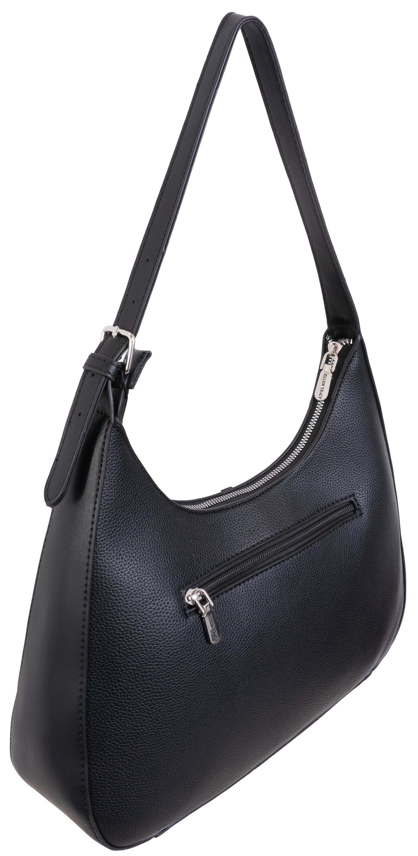 Ellen Tracy Pebble Grain Chain Hobo Bag