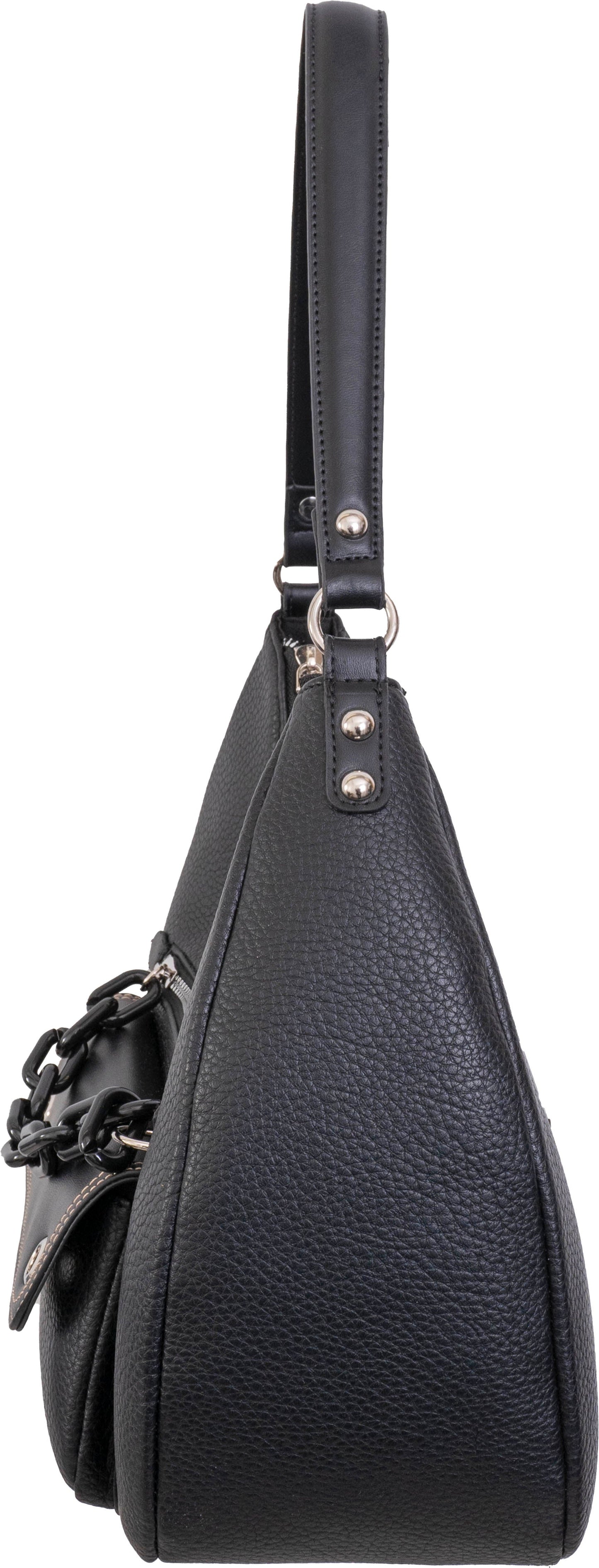 Ellen Tracy Pebble Grain Resin Chain Shoulder Bag