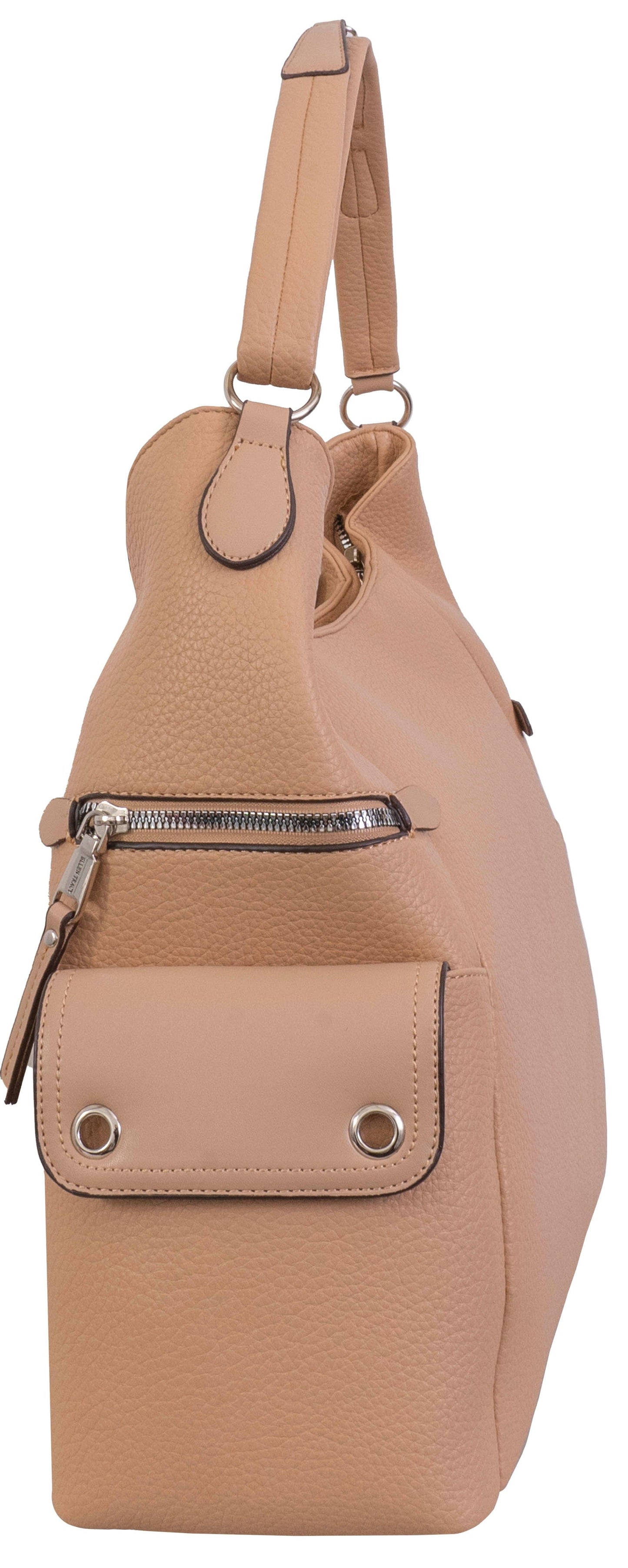 Ellen Tracy Pebble Grain Grommet Hobo Bag