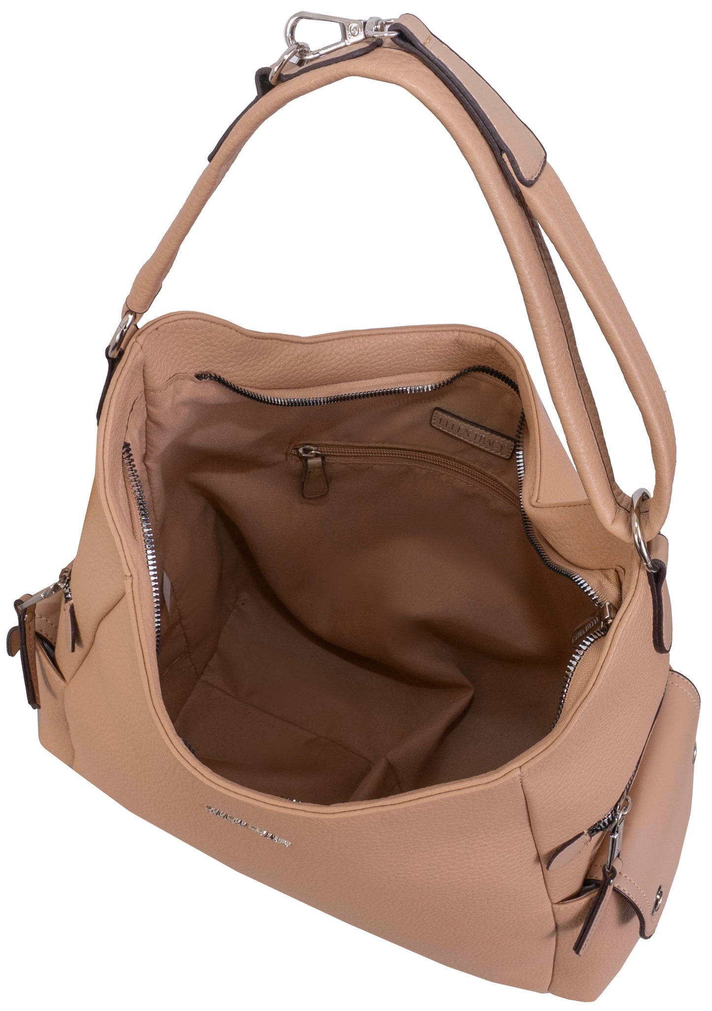 Ellen Tracy Pebble Grain Grommet Hobo Bag