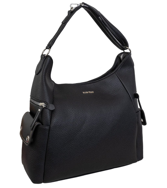 Ellen Tracy Pebble Grain Grommet Hobo Bag