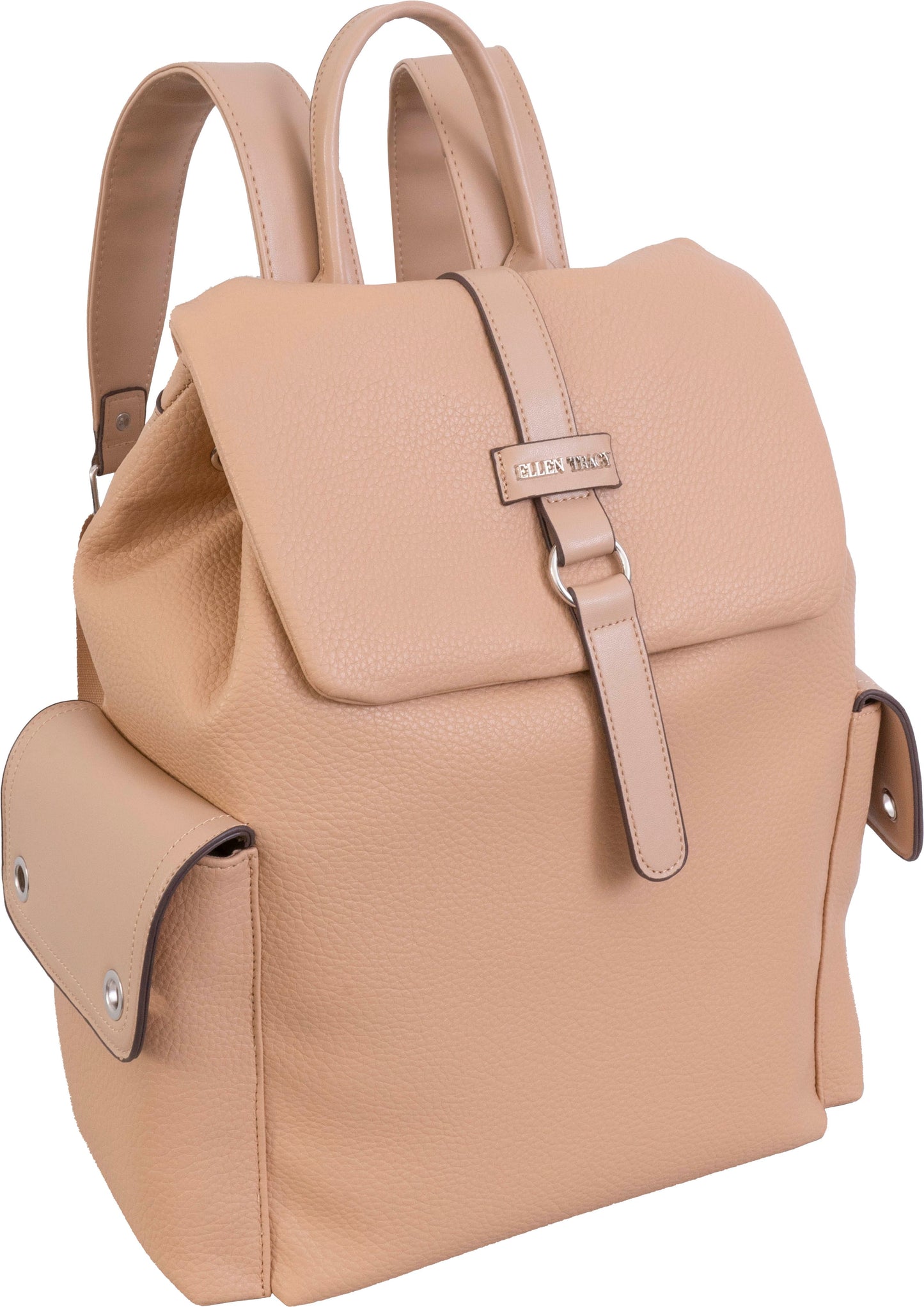 Ellen Tracy Pebble Grain Grommet Backpack