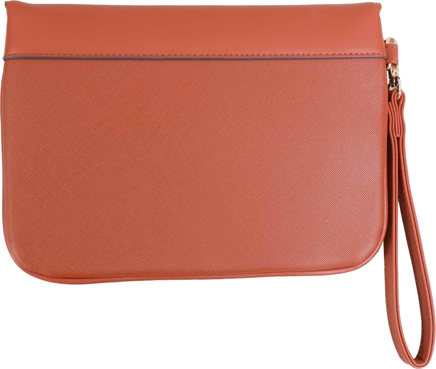 Ellen Tracy Saffiano & Smooth Flap  Wristlet