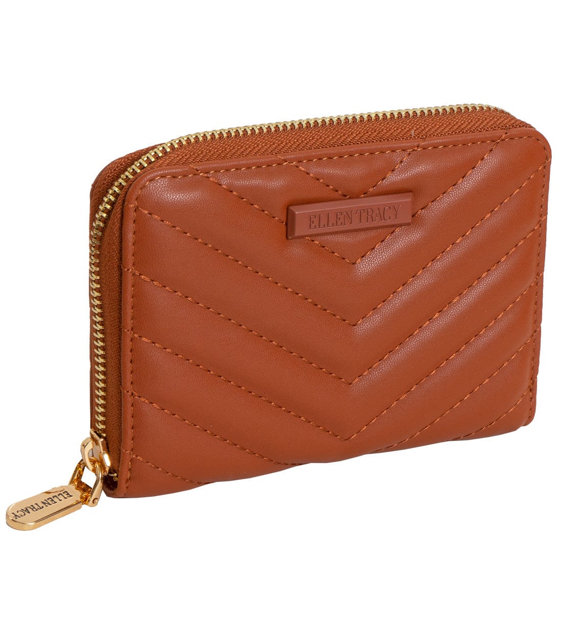 Ellen Tracy Chevron Quilted Indexer Wallet