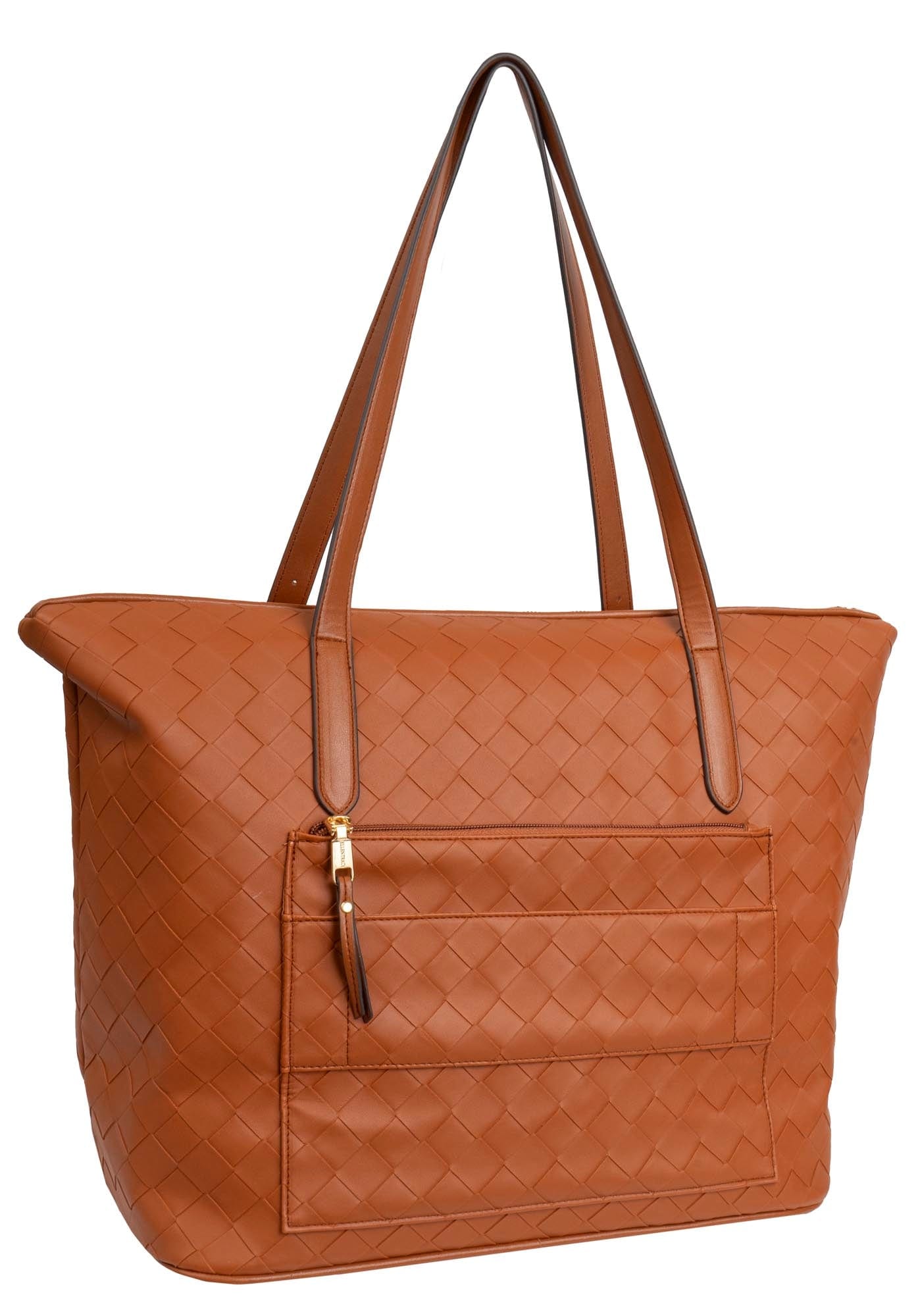 Ellen Tracy 20 Inch Woven Large Travel Workbook Tote Bag