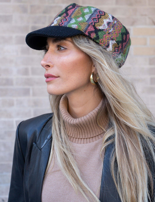 Magid Geometric Print Cadet Cap