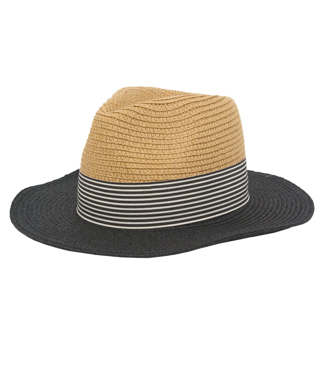 Magid Striped Straw Panama Hat