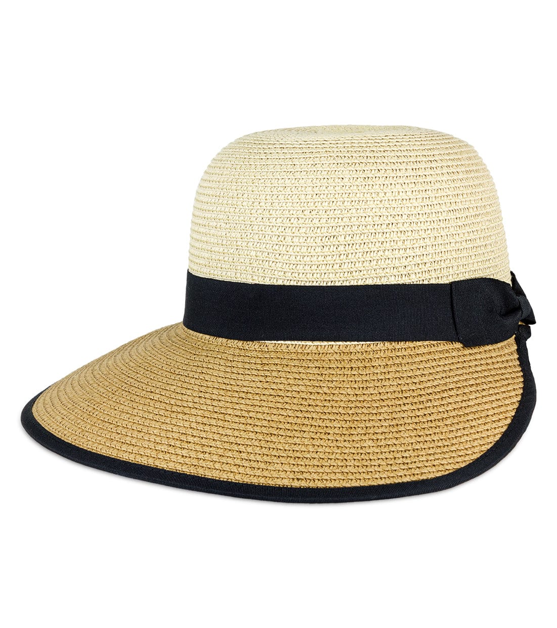 Magid Ribbon Color Block Straw Garden Hat