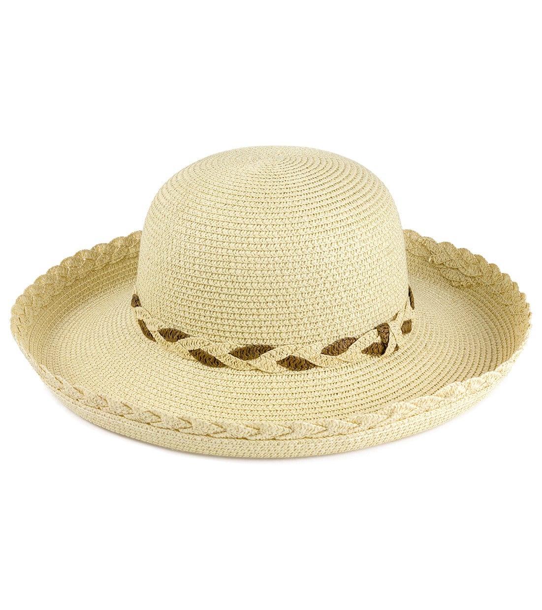 Magid Straw Braided Crown Kettle Hat