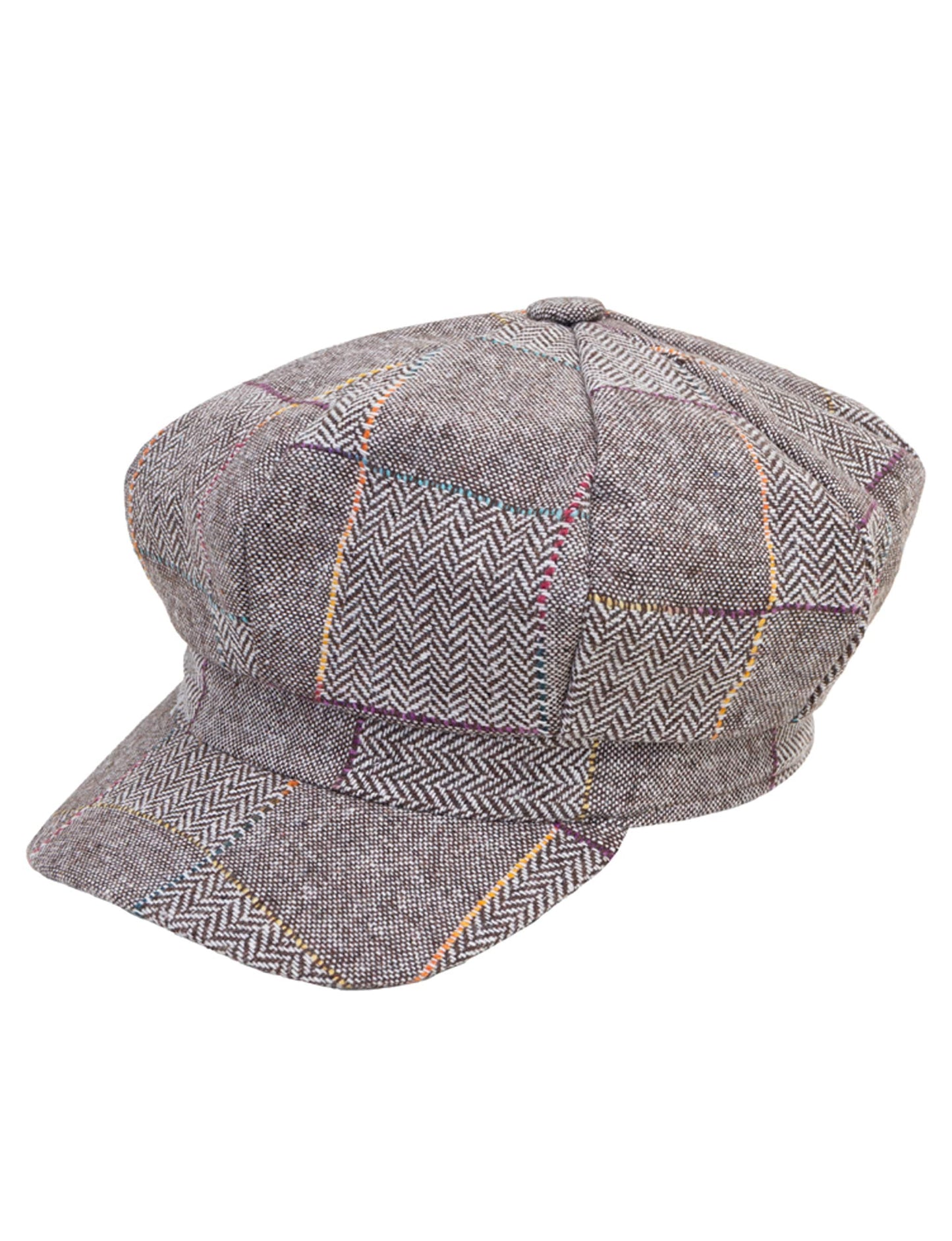 Magid Line Check Pattern Newsboy Cabby Cap