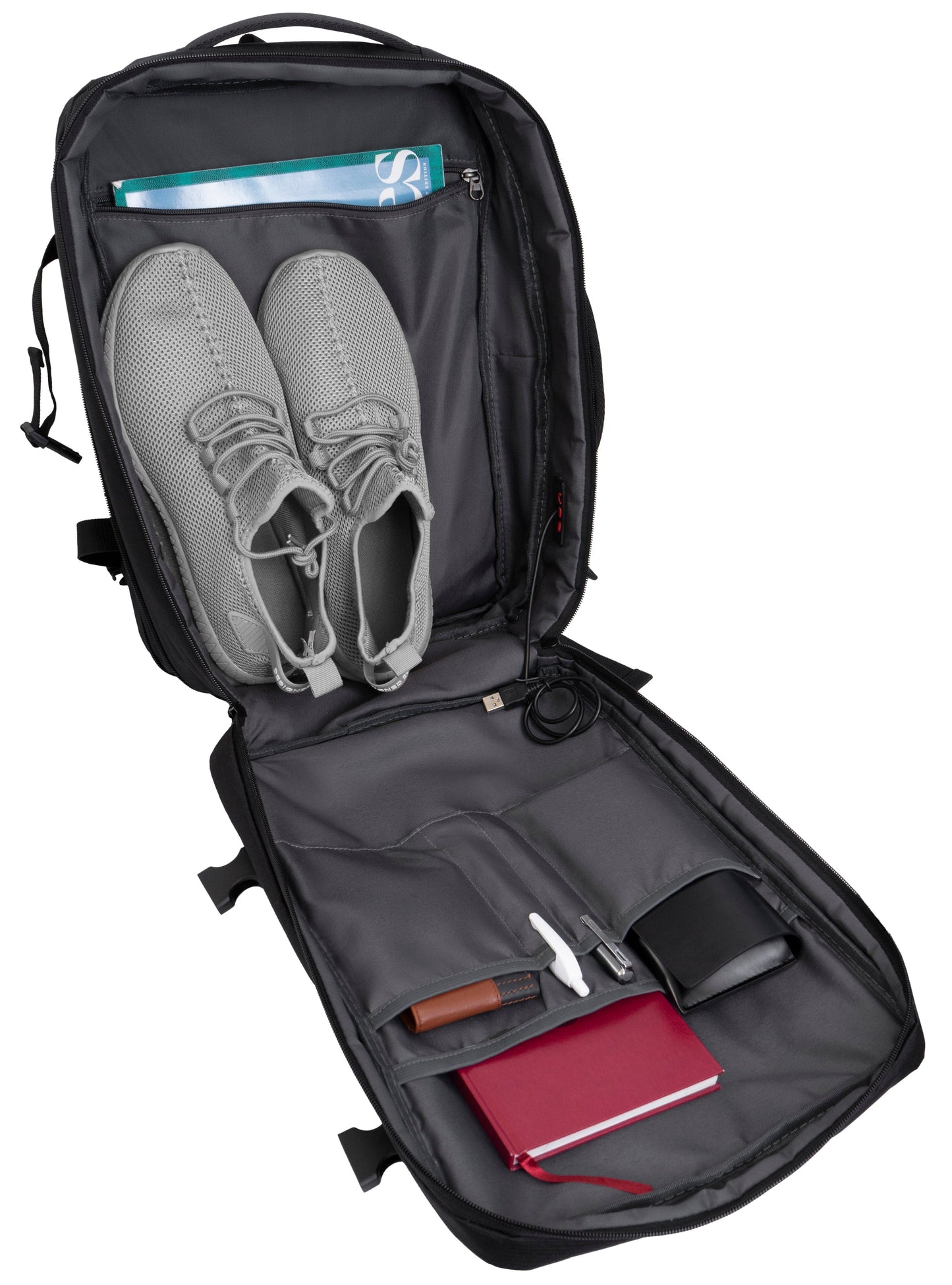 Jack Abrahams |The Mitchell | Men's 18-In Tarpaulin Expandable Travel Backpack with USB Port